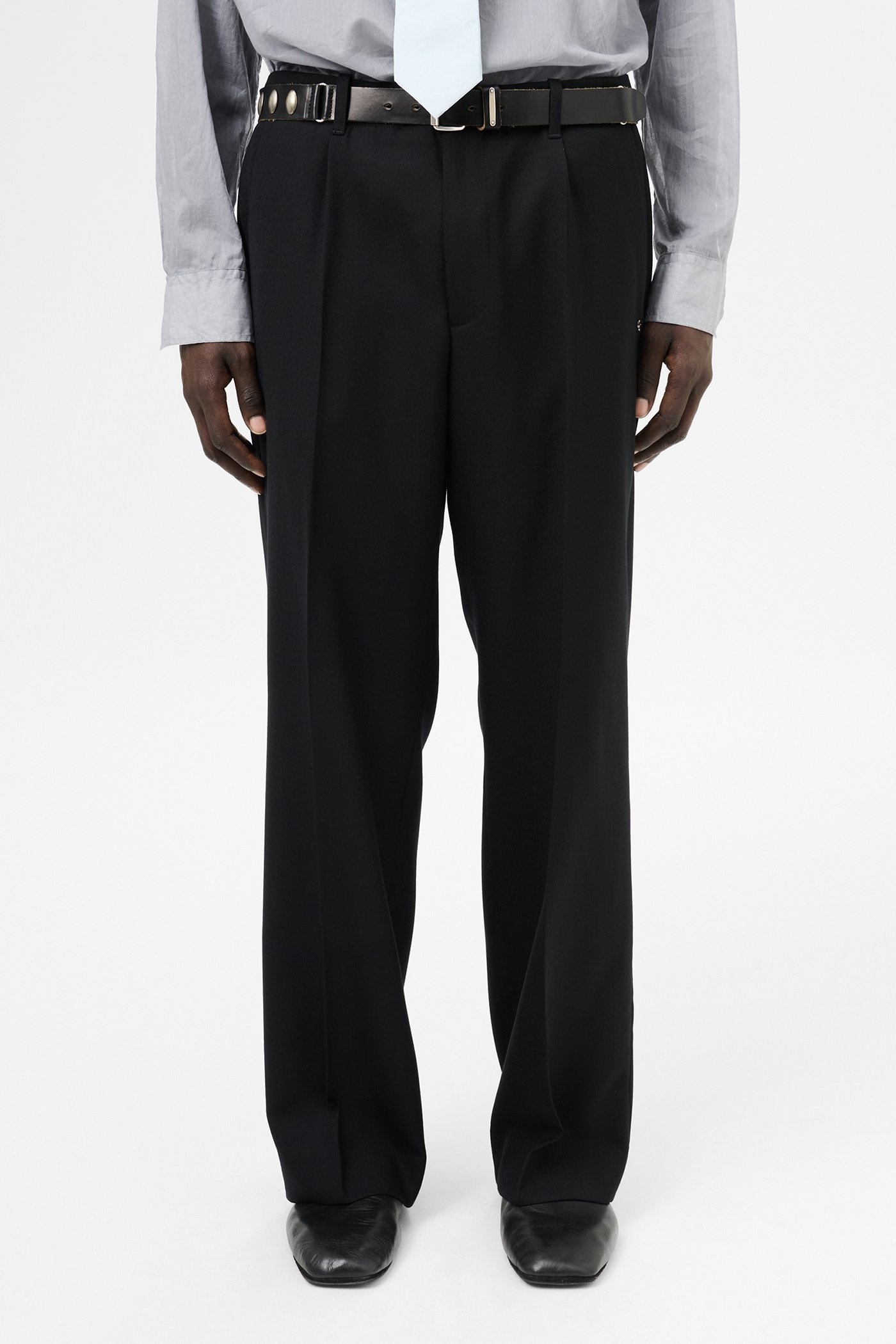 Borrowed Chino Black Panama Wool - 3