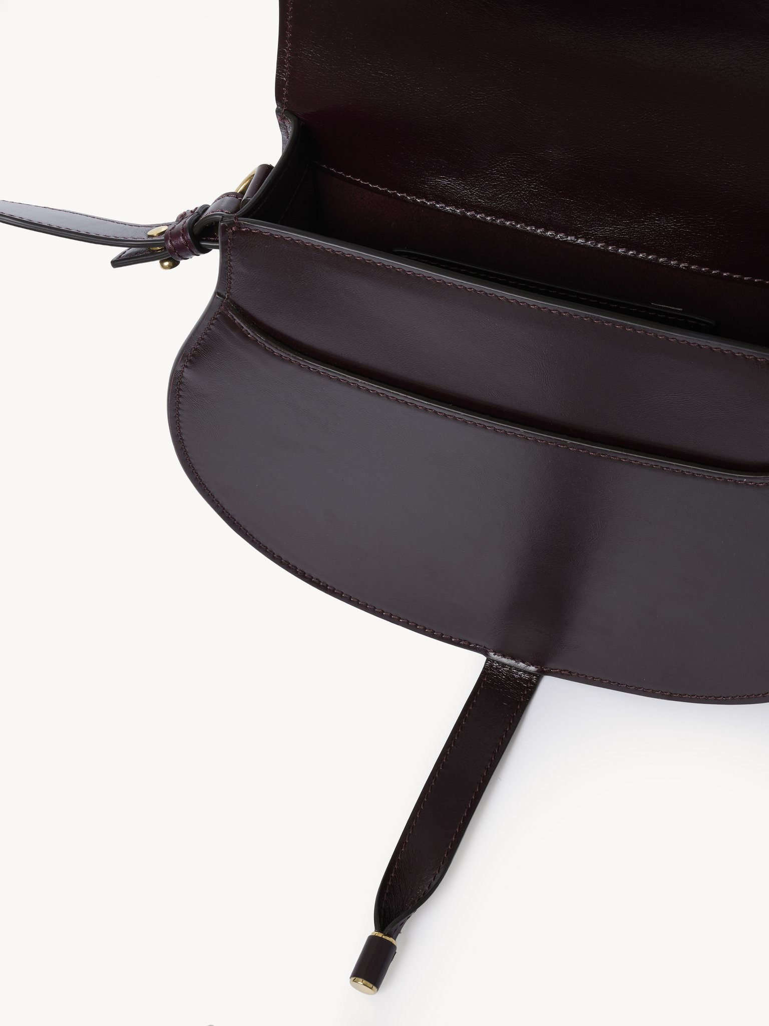 MARCIE SADDLE BAG IN SHINY LEATHER - 5