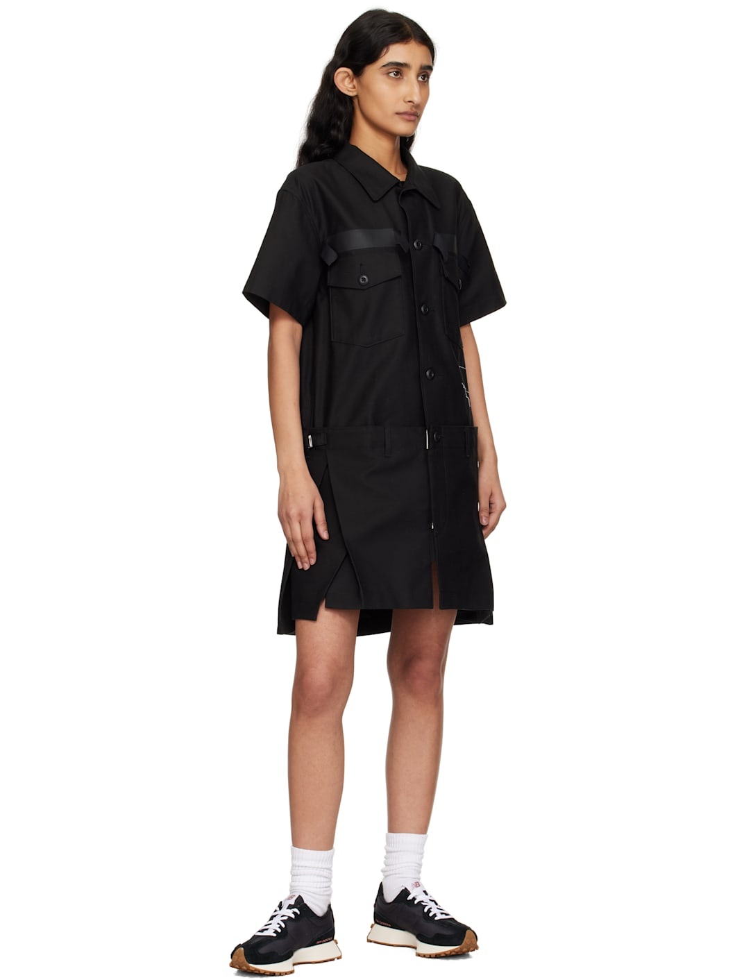 Sacai WTAPS Cotton Back Satin Dress サイズ2 sacai WTAPS Cotton Back Satin Dress | REVERSIBLE