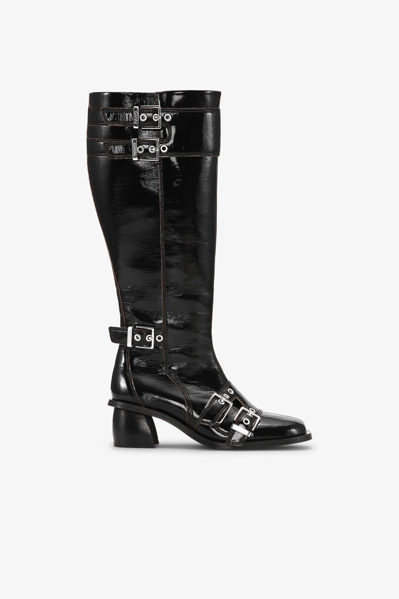 BLACK FEMININE BUCKLE 하이버츠 - 1