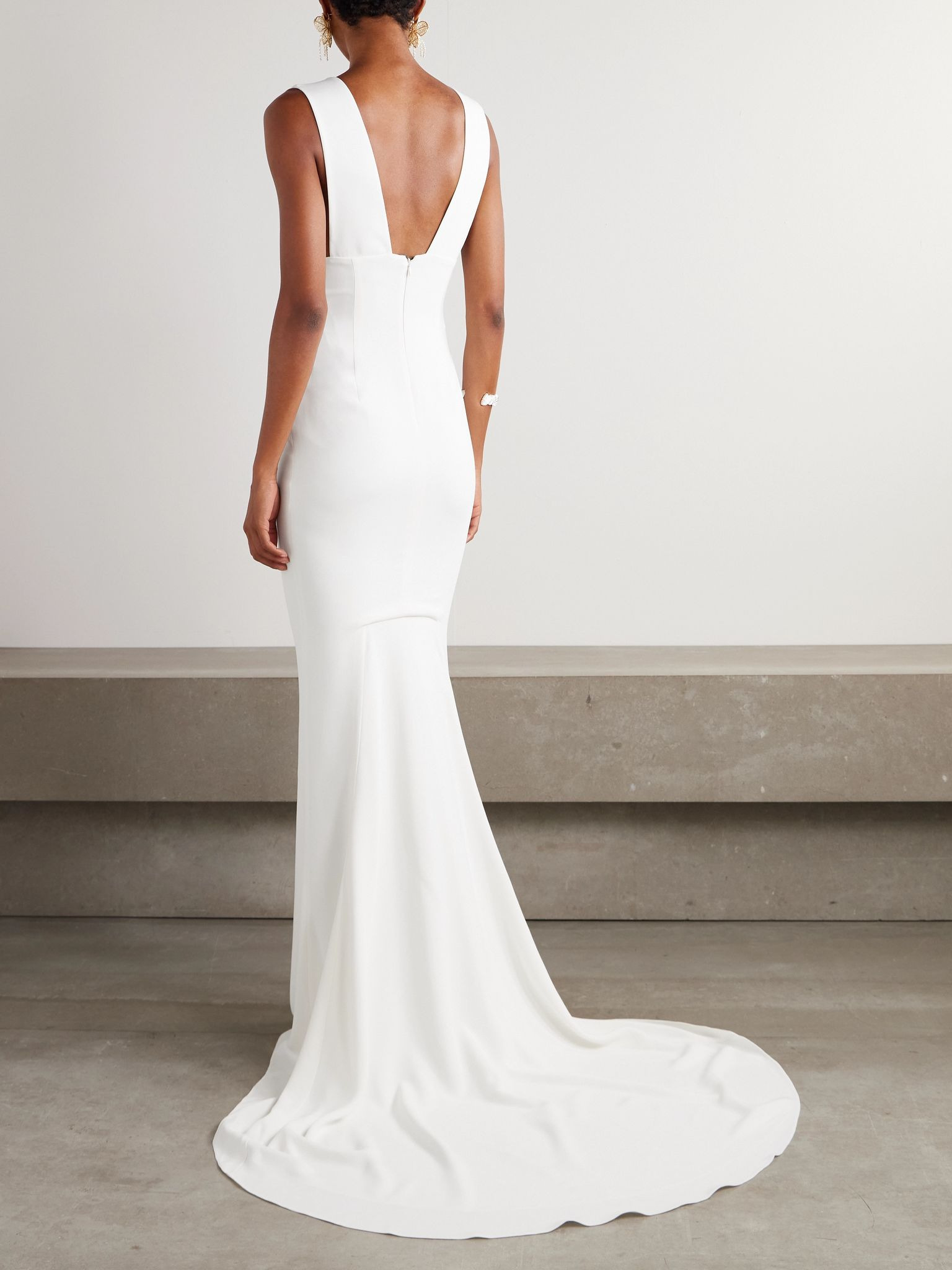 Crepe gown White - 3