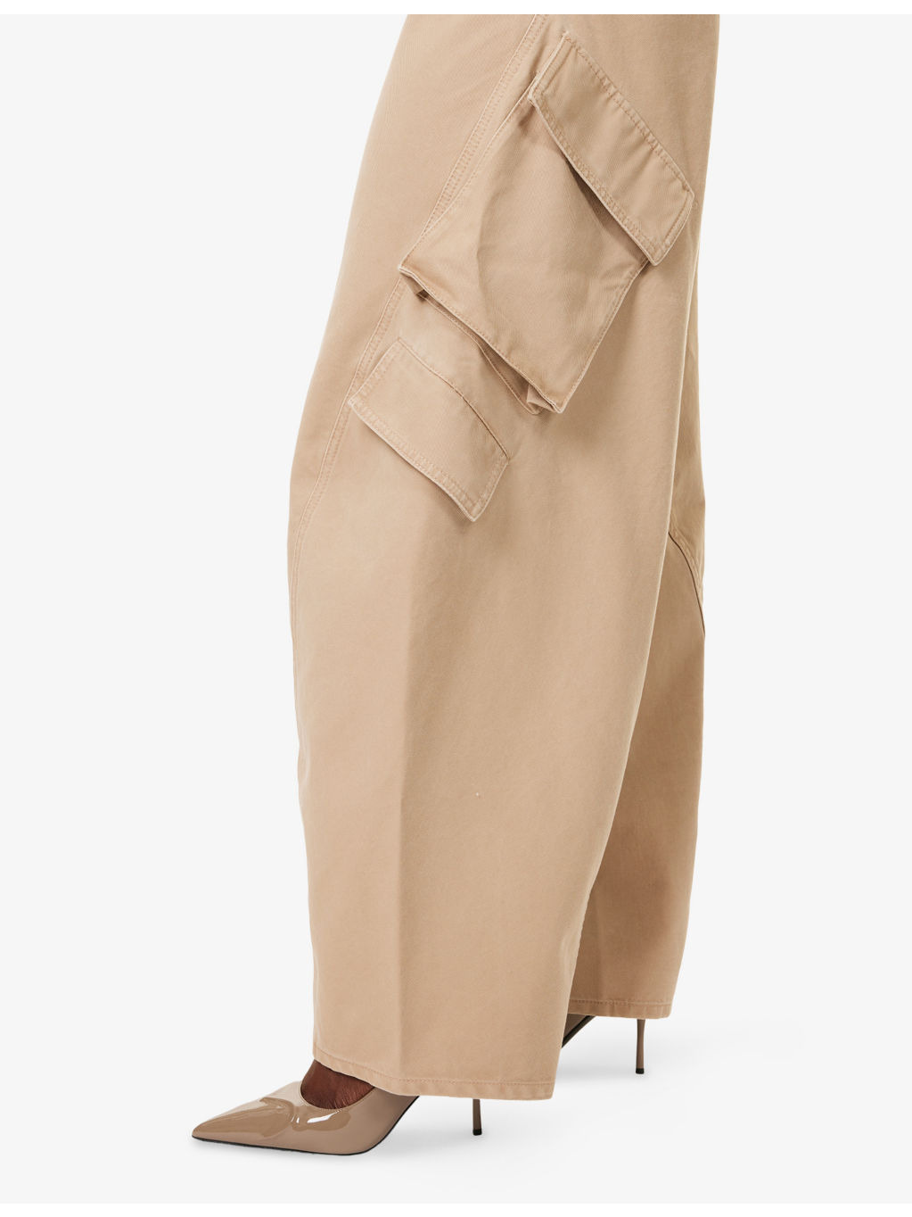 Cargo Curved-Leg Denim Jumpsuit - 5