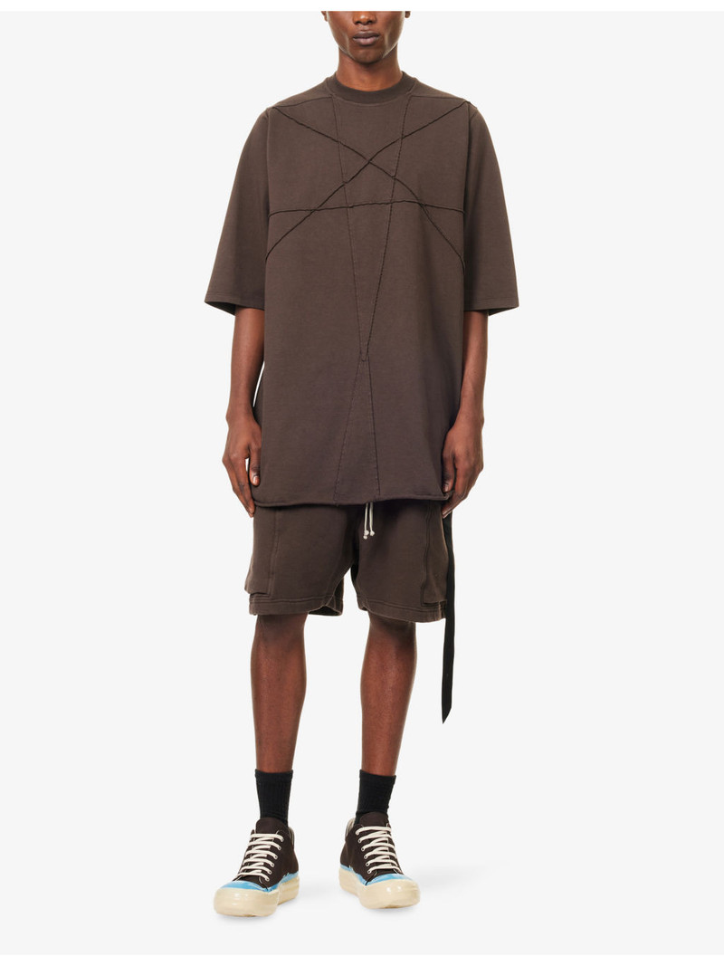 Rick Owens DRKSHDW Cargobela Drawstring Cotton-Jersey Shorts outlook