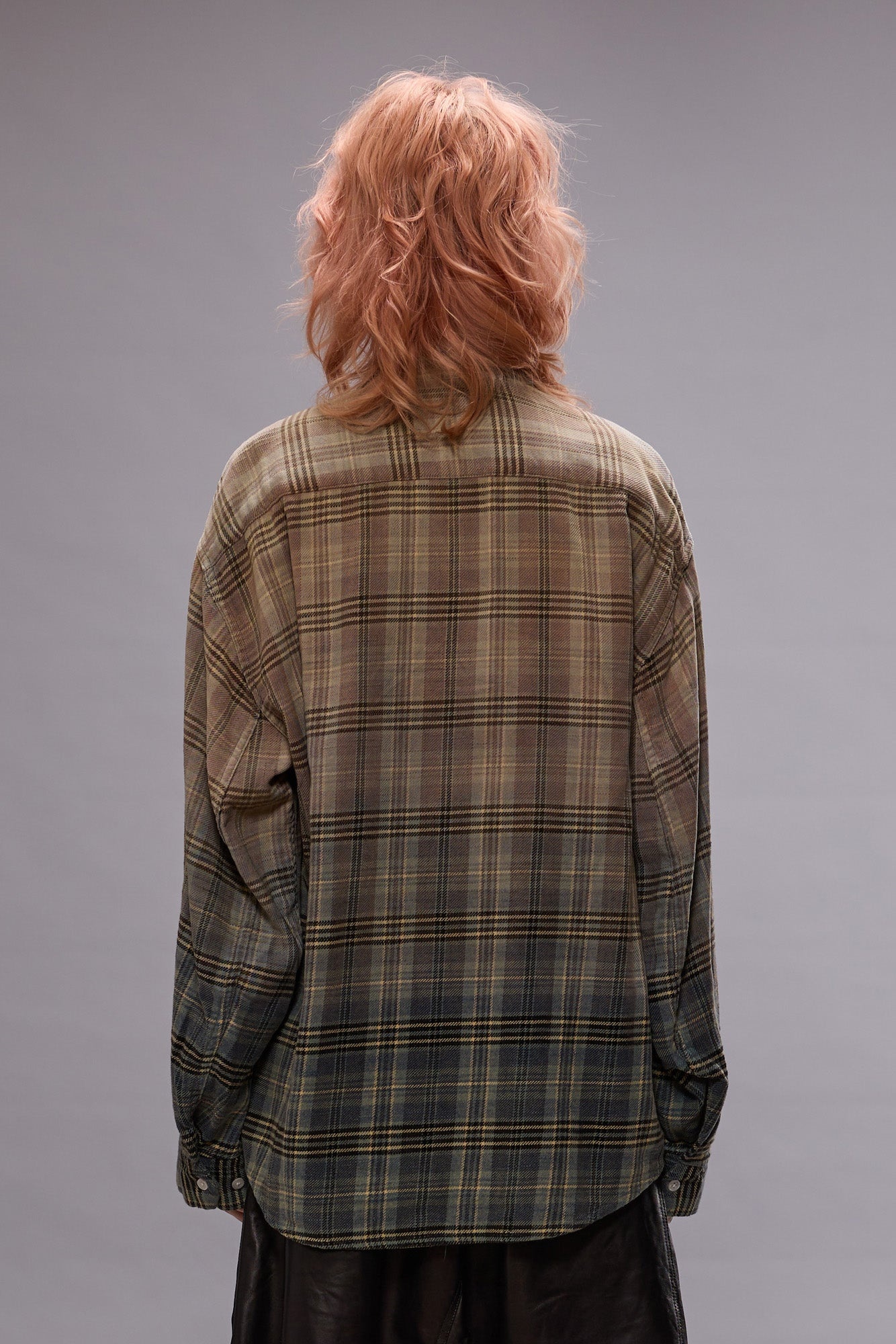 RELAXED WORKSHIRT - GRADIENT BLEACHED BLUE PLAID - 4