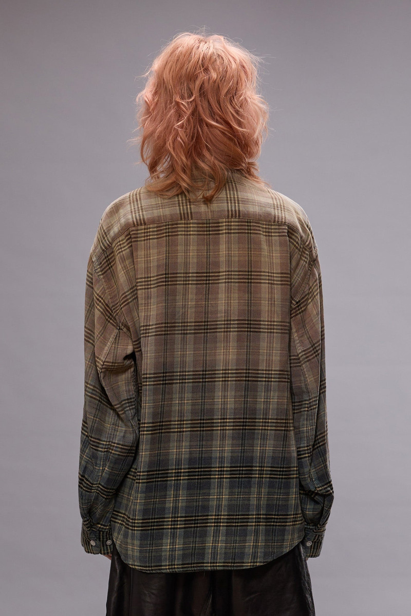 RELAXED WORKSHIRT - GRADIENT BLEACHED BLUE PLAID 4