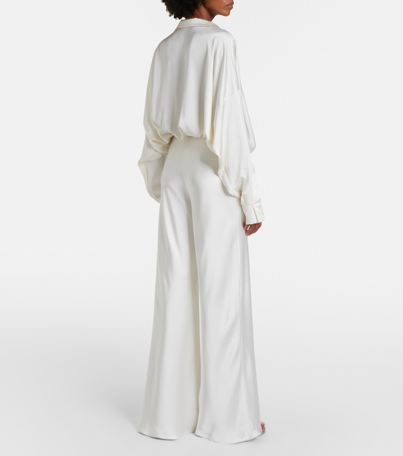 Satin wide-leg pants 6