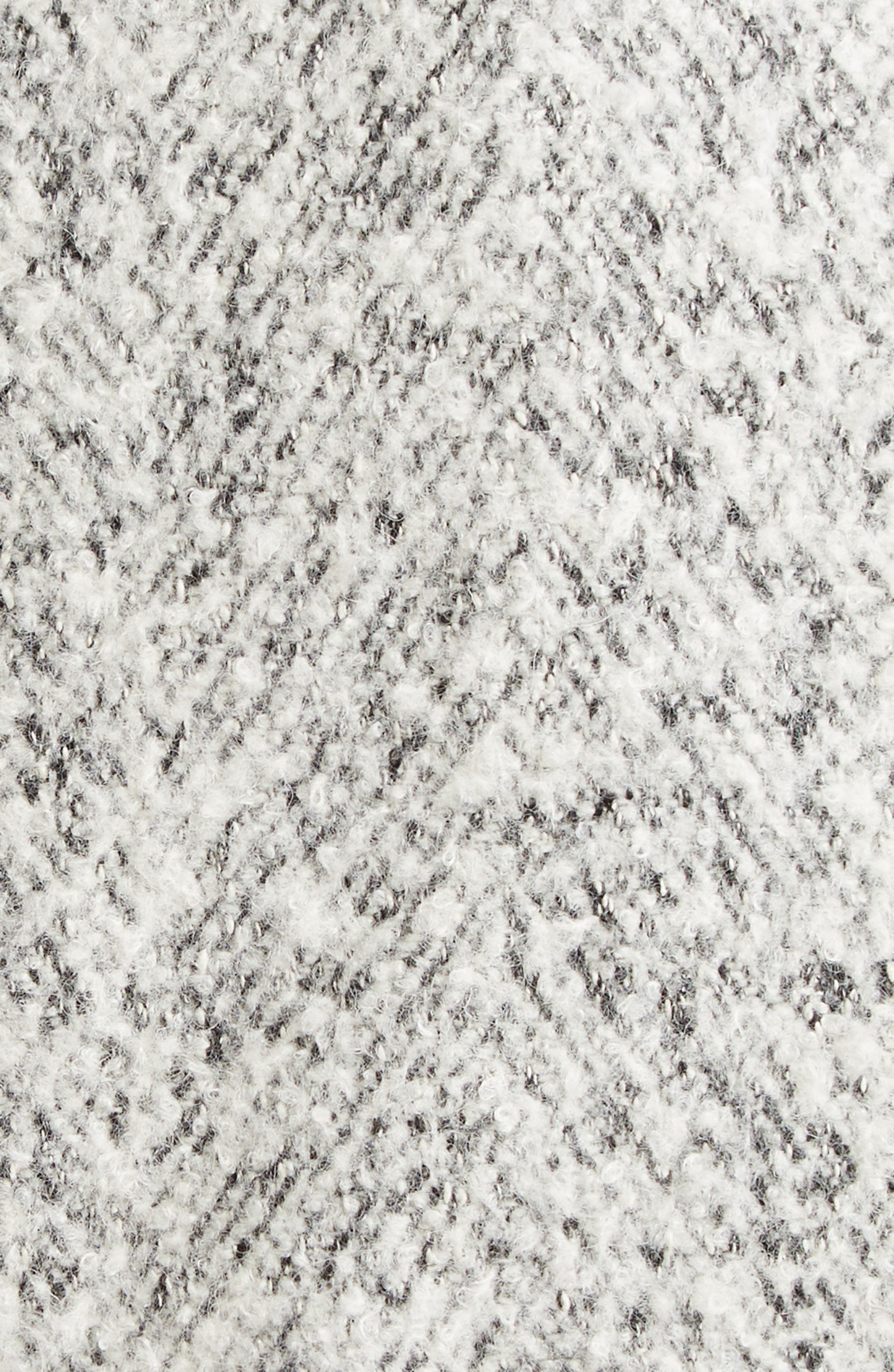 Proenza Schouler Rivers Herringbone Jacquard Bouclé Jacket in Black/Off White at Nordstrom - 6