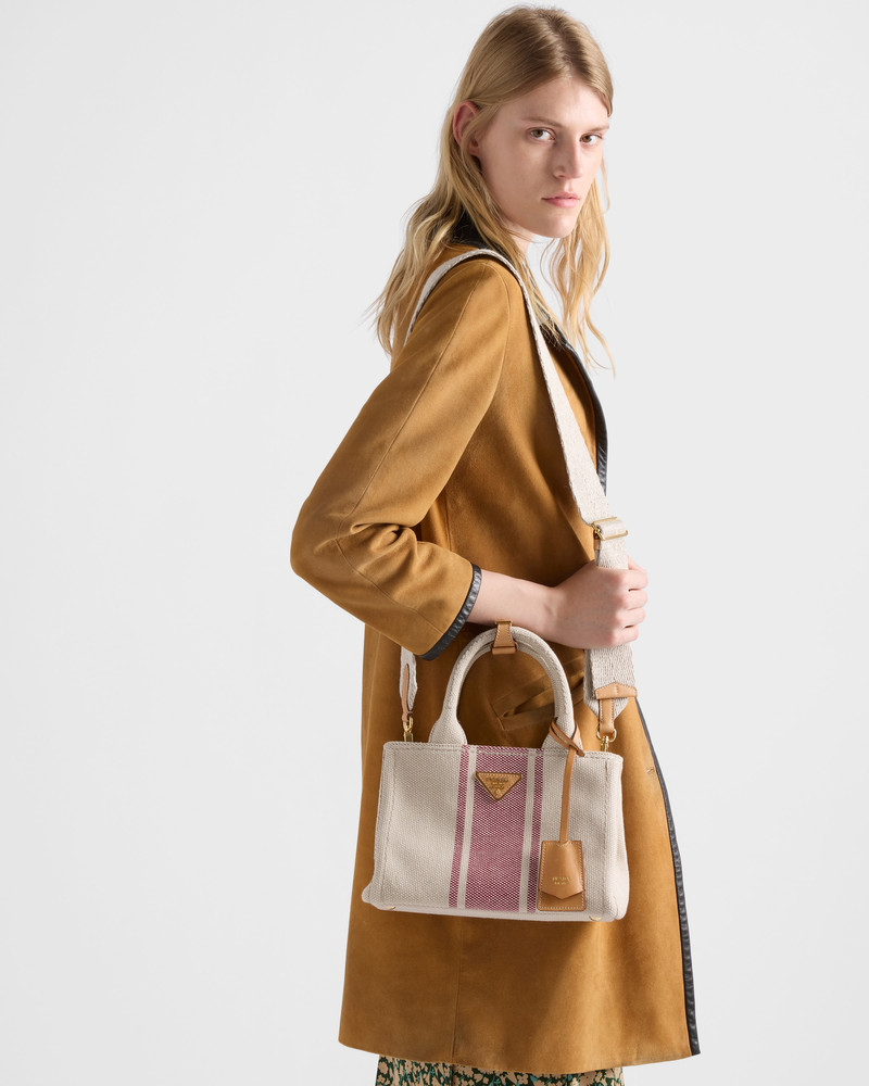 Prada Jardinière small cotton canvas bag 8
