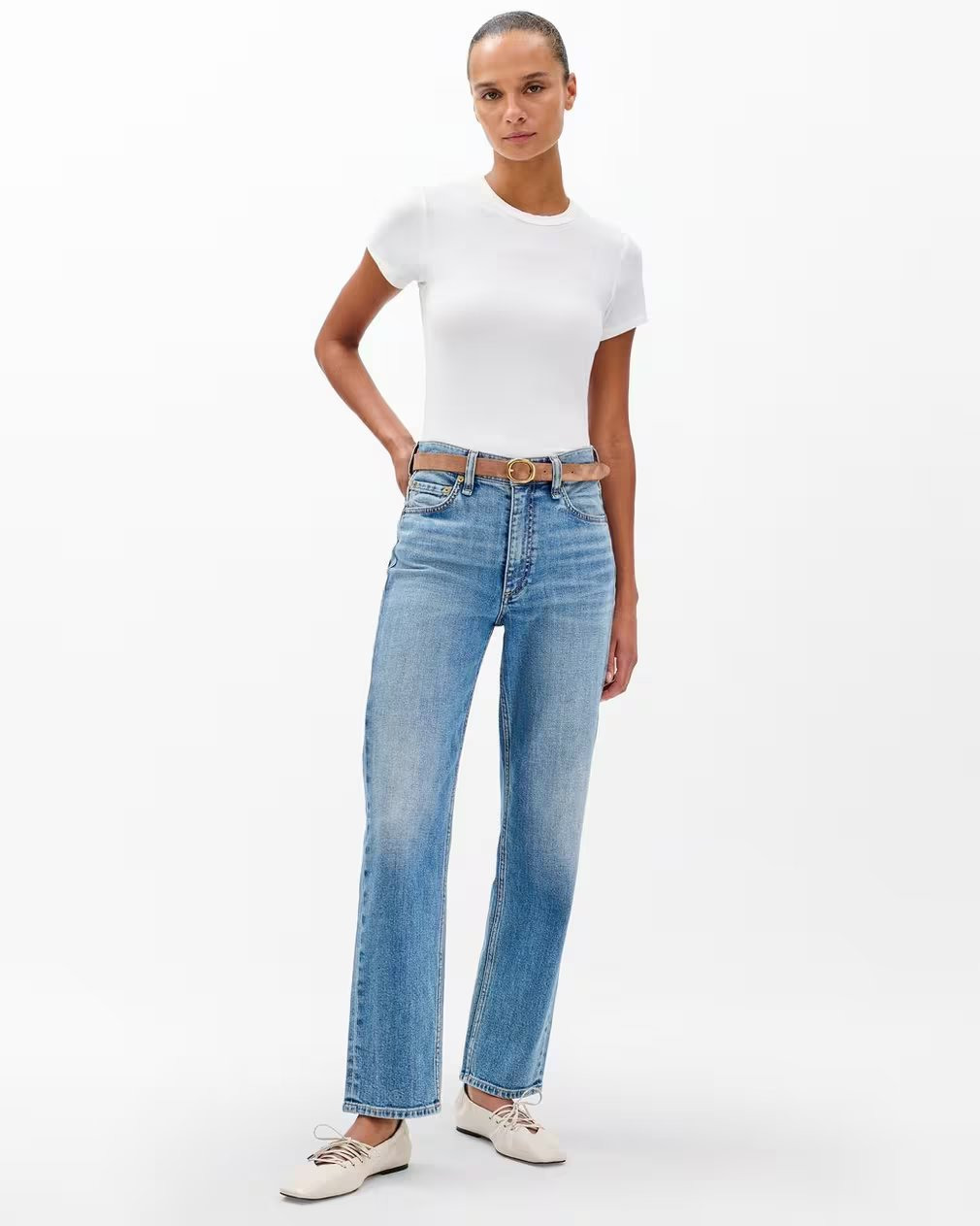 Harlow Mid-Rise Ankle Straight Jeans - 3