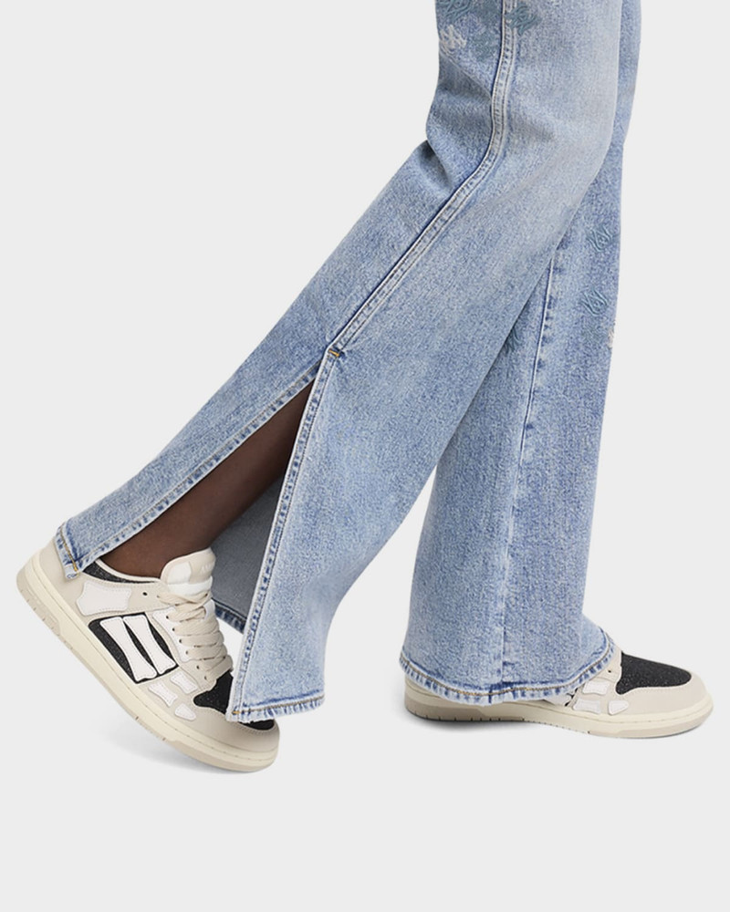 AMIRI Pacific Bones Mixed Leather Sneakers outlook