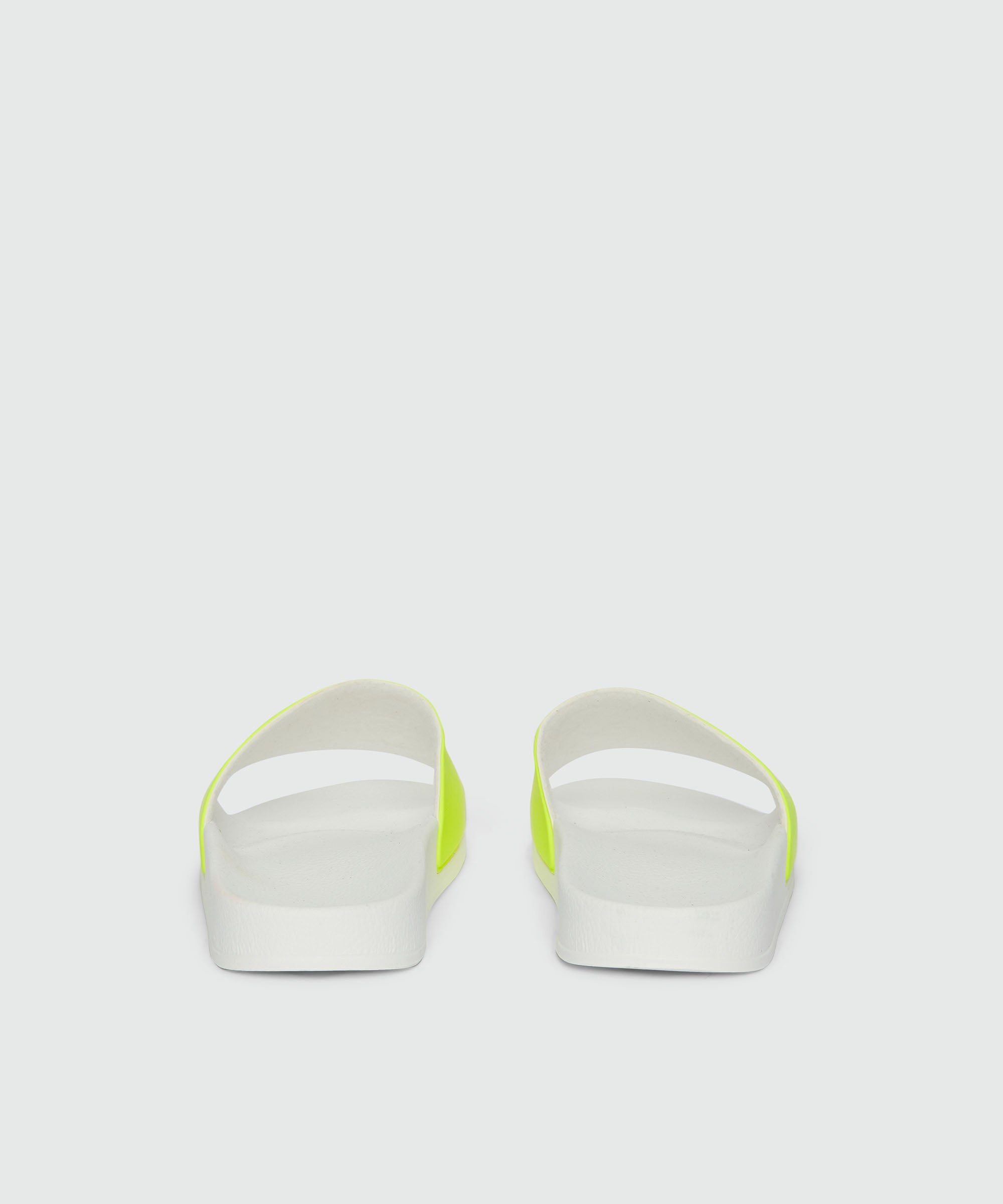 White and fluorescent yellow pool slides with MSGM macrologo - 2