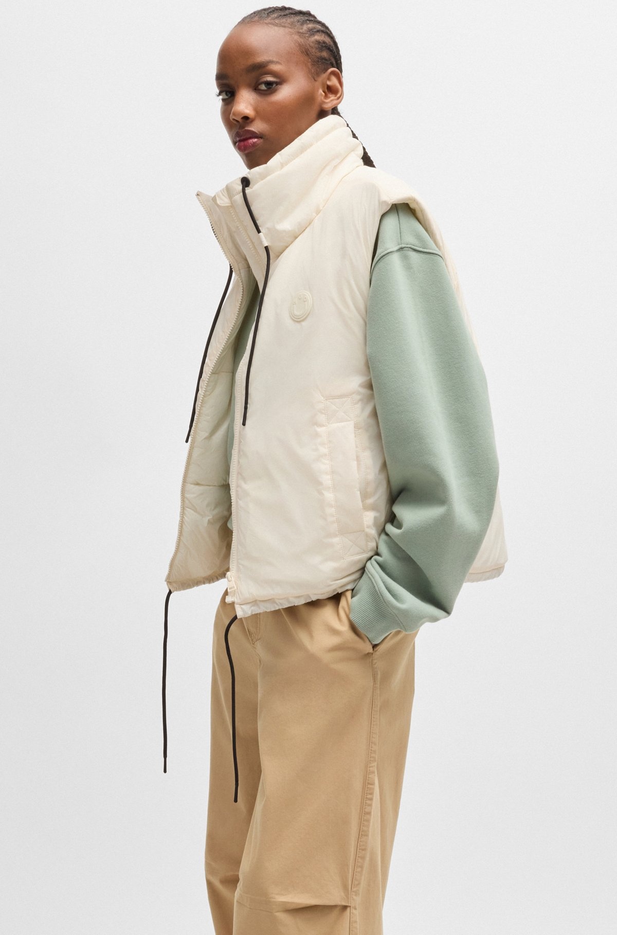 WATER-REPELLENT GILET WITH HAPPY HUGO PATCH - 6