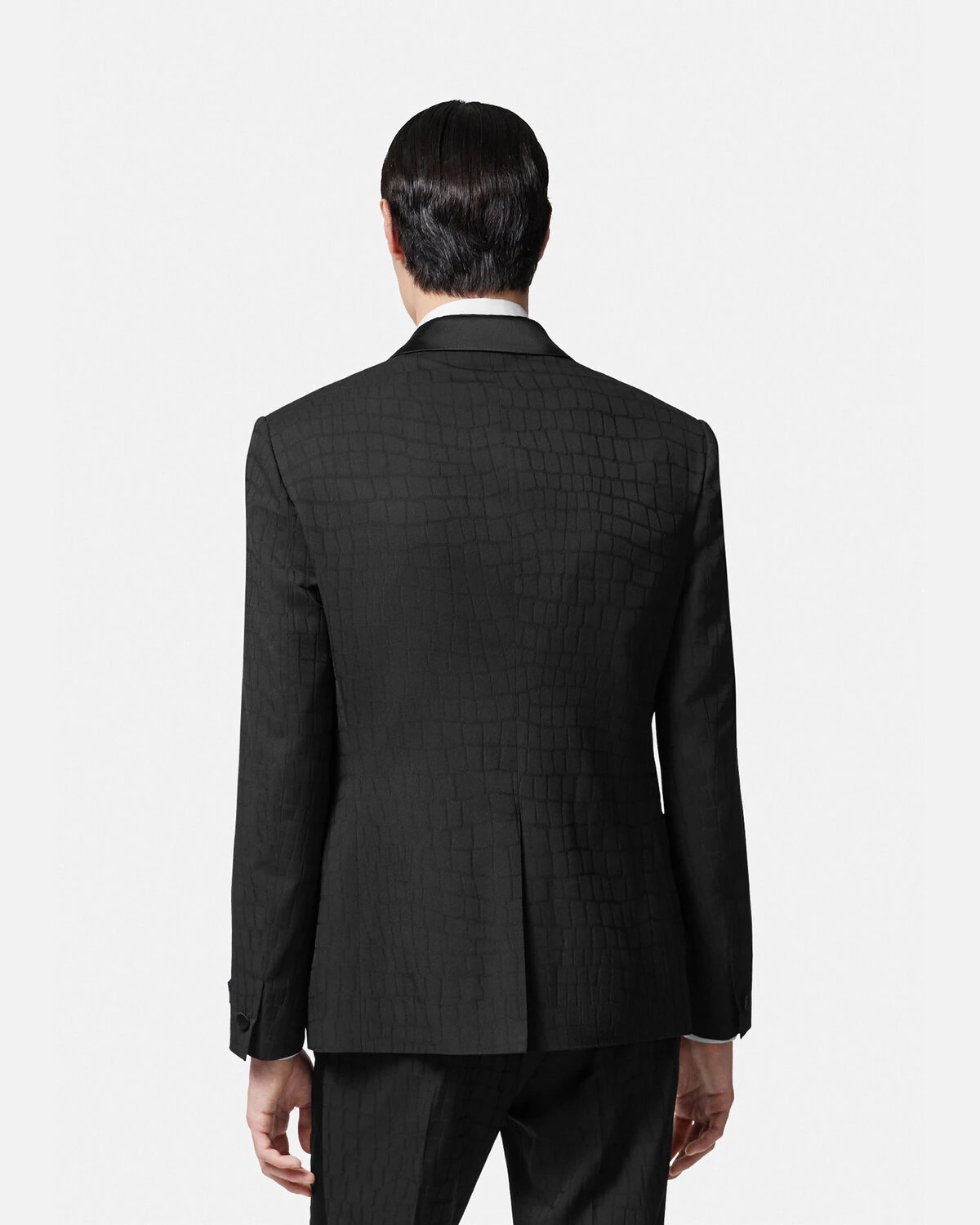 Croc-Effect Jacquard Blazer - 4