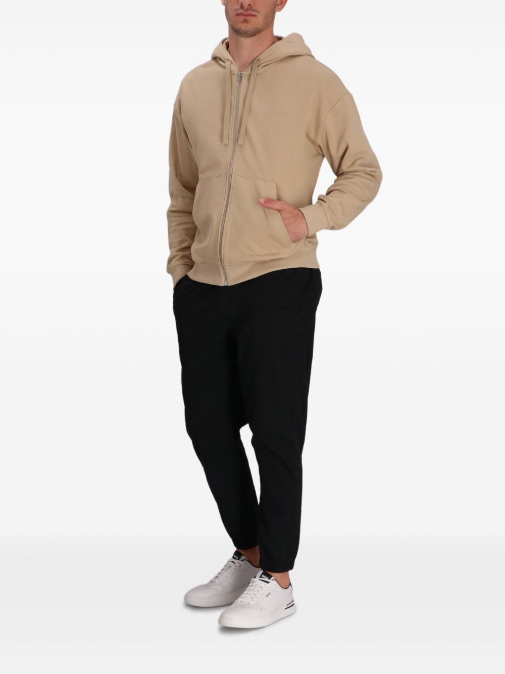 hooded zip-up sweatshirt - 2