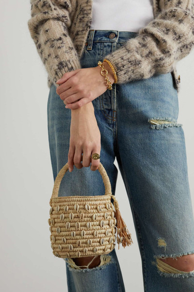 Alanui Irie shell-embellished woven straw tote outlook