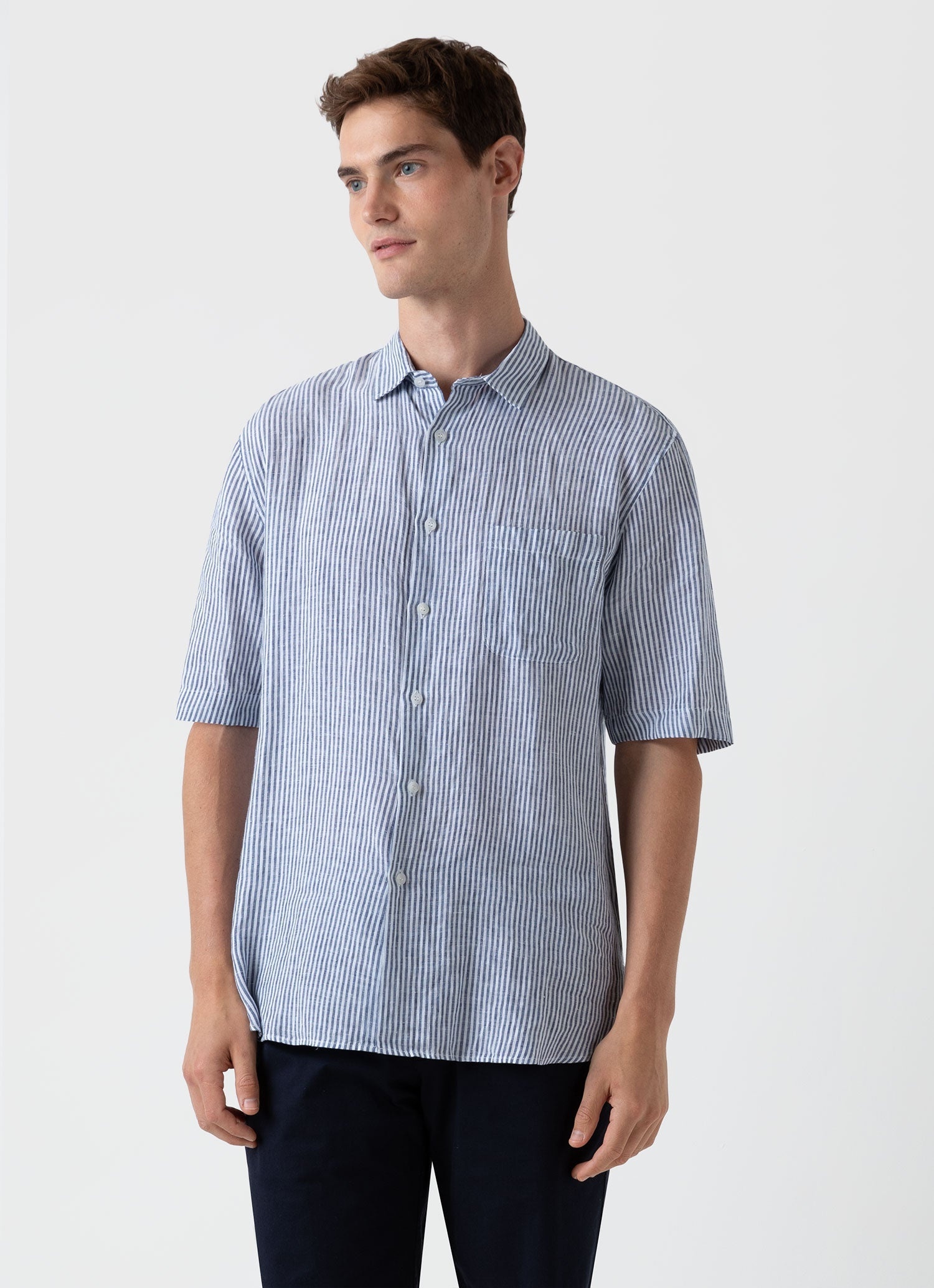 Italian Linen Short Sleeve Shirt - 5