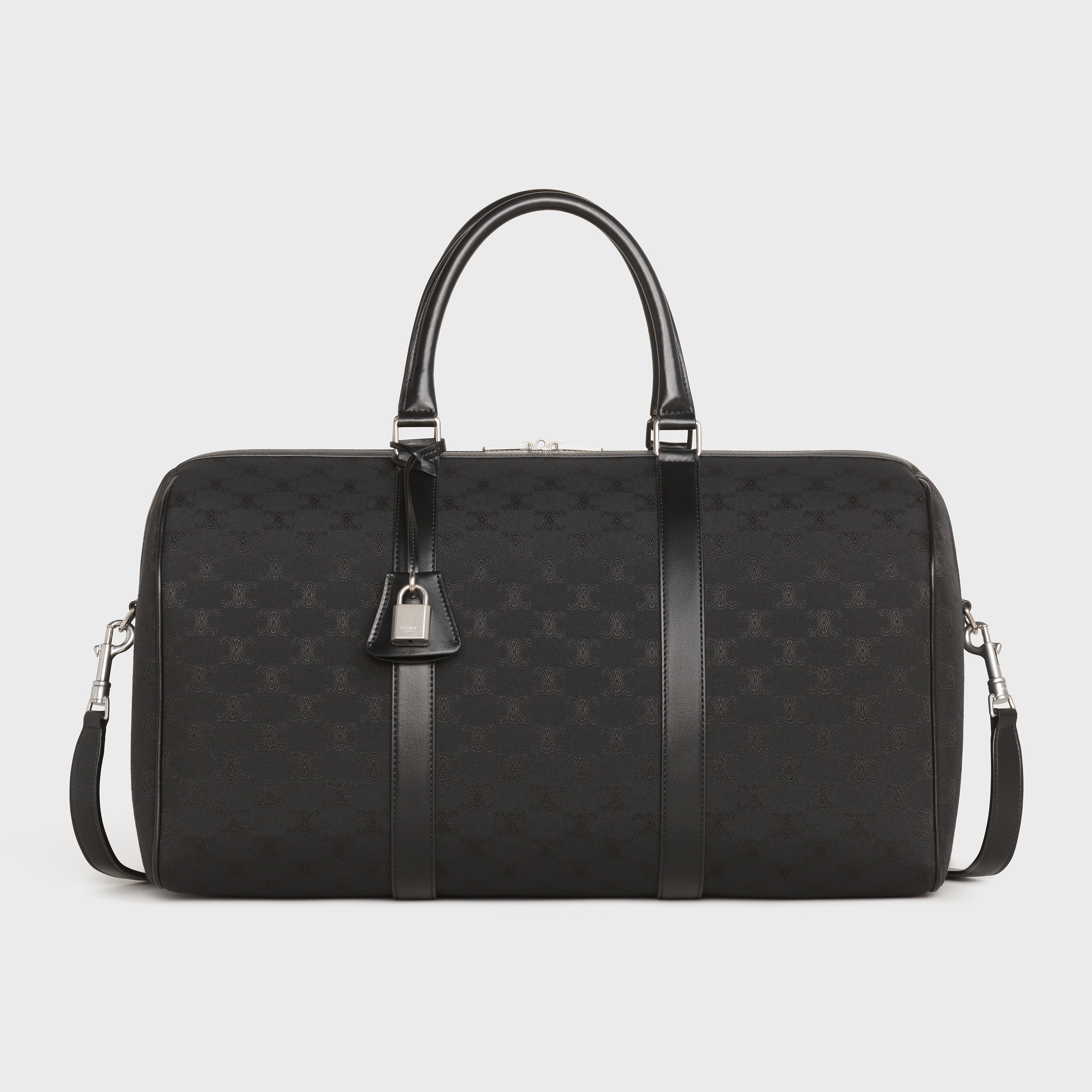 MEDIUM TRAVEL BAG IN TRIOMPHE JACQUARD AND CALFSKIN - 1