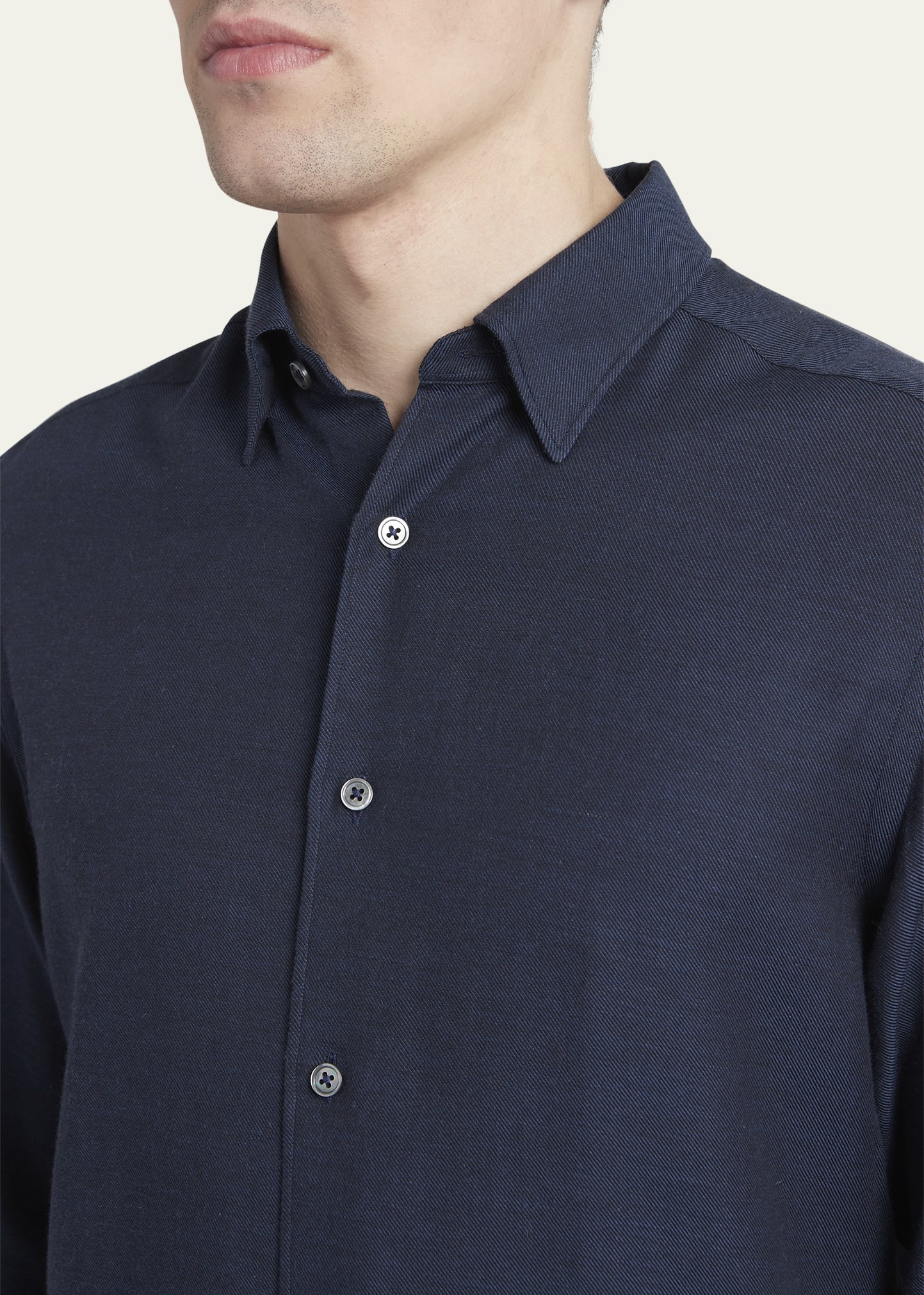 Men's Cashmere-Cotton Cashco Sport Shirt - 5
