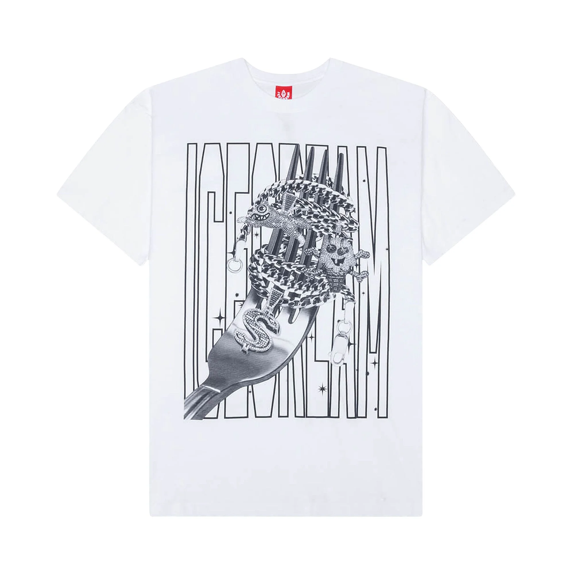 Icecream Pasta Short-Sleeve Tee 'White' - 1