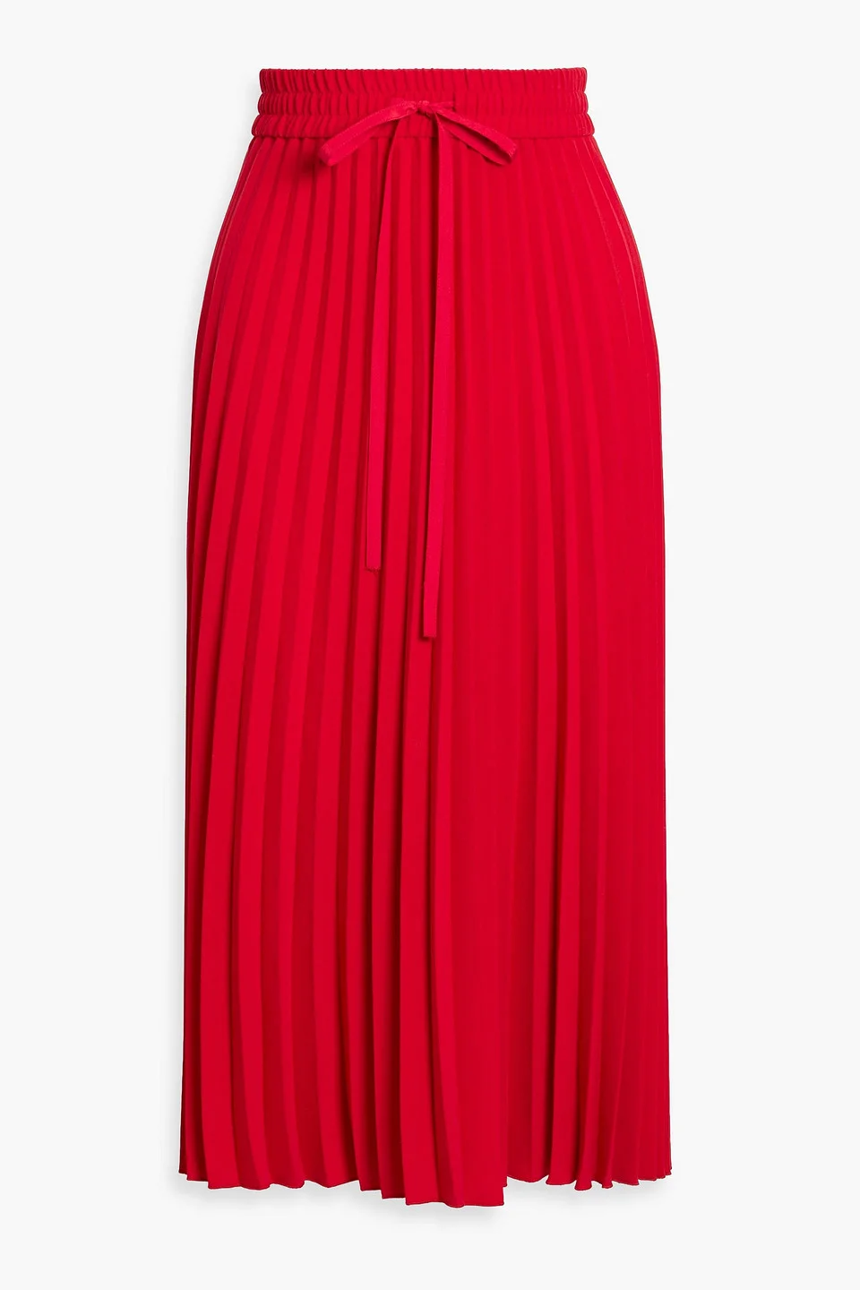Pleated crepe midi skirt - 1