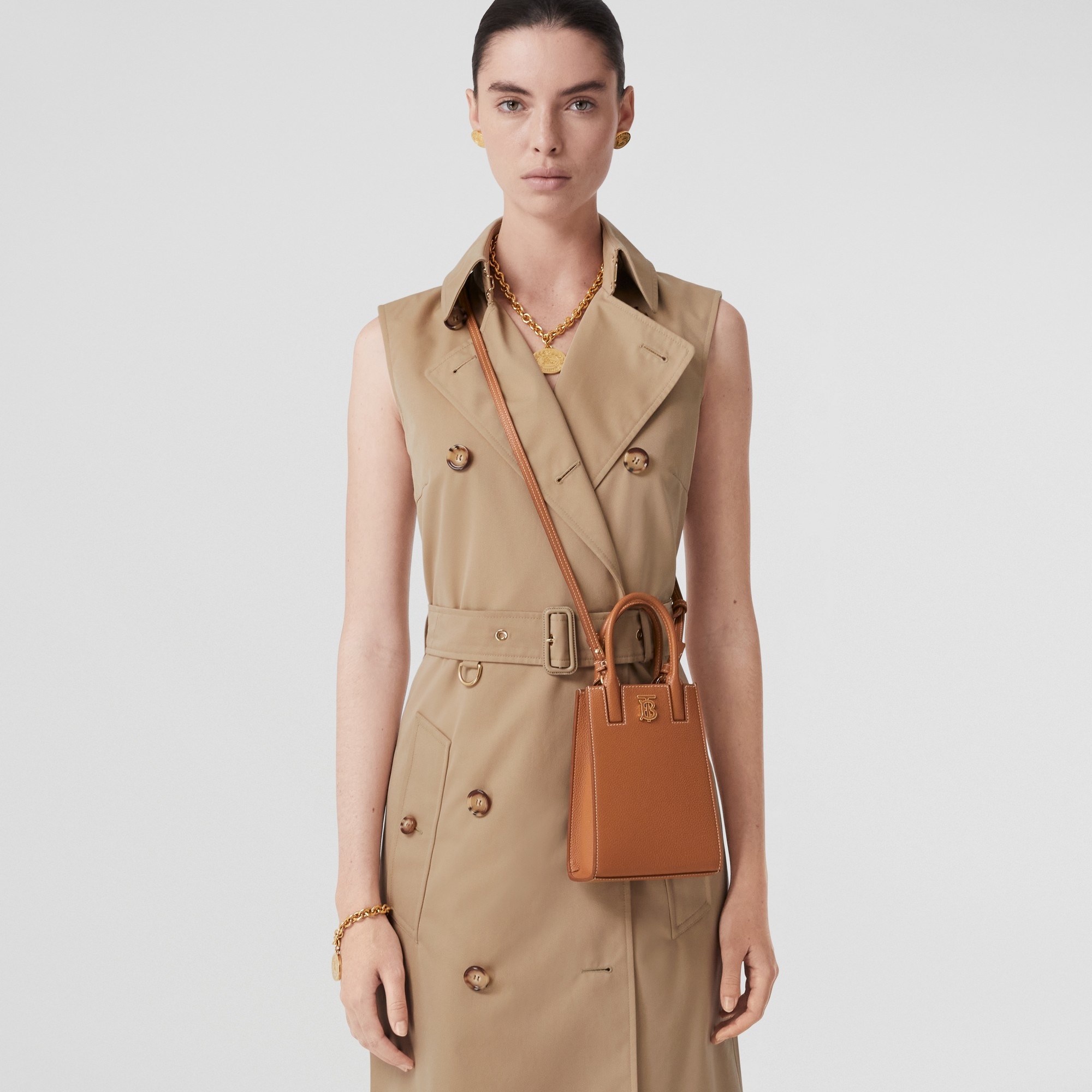 Grainy Leather Micro Frances Tote - 9