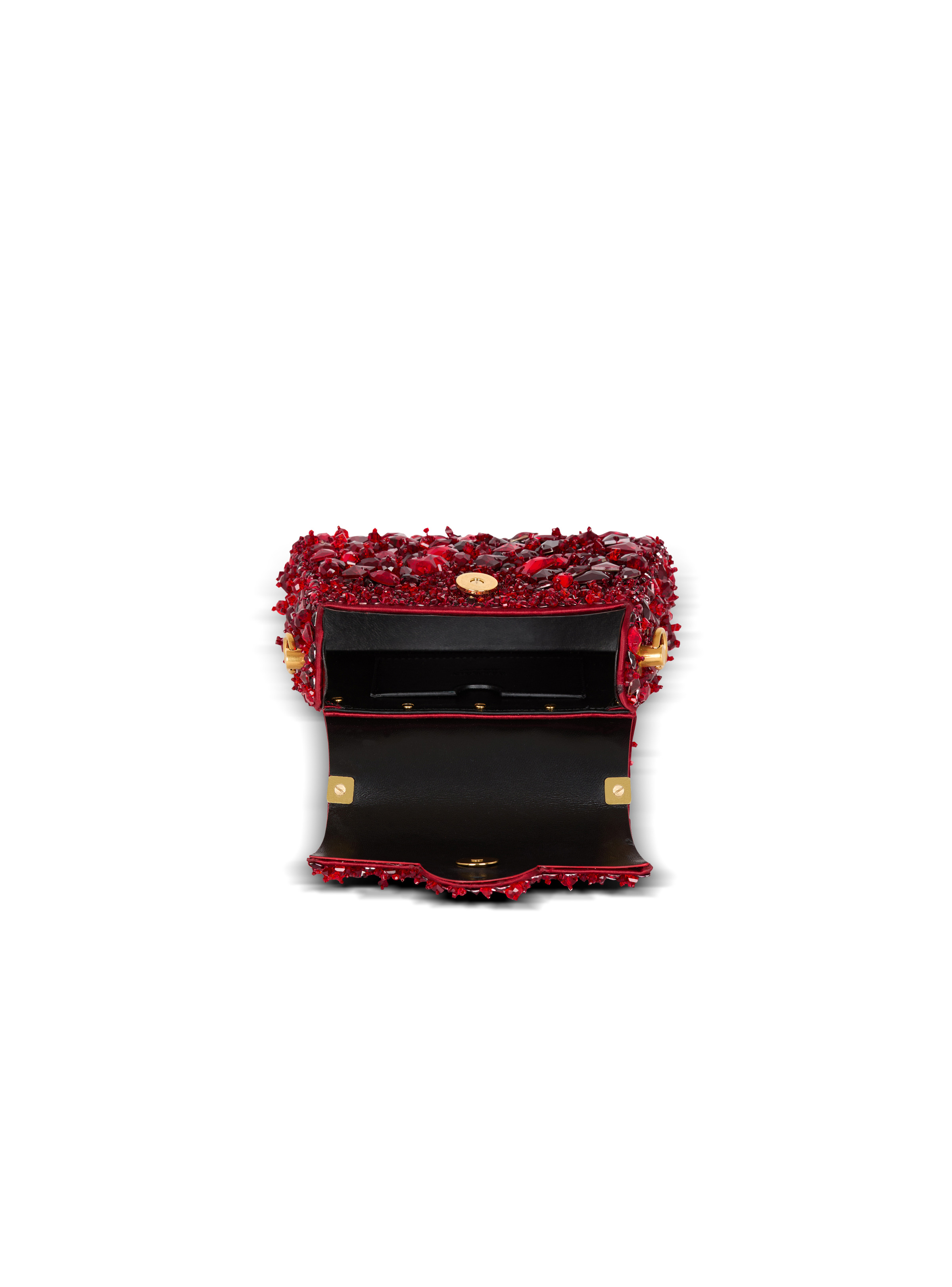 Small B-Buzz Dynasty bag in Strawberry-embroidered satin - 6