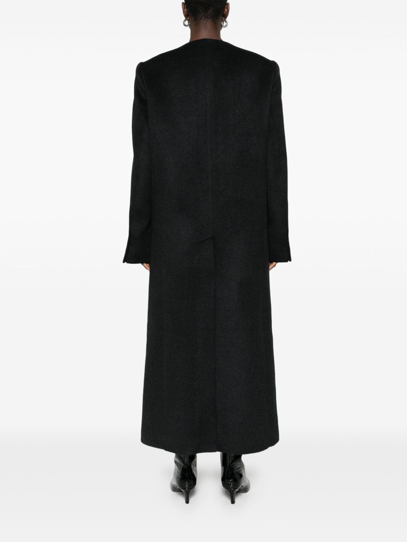 collarless double-breasted coat 4