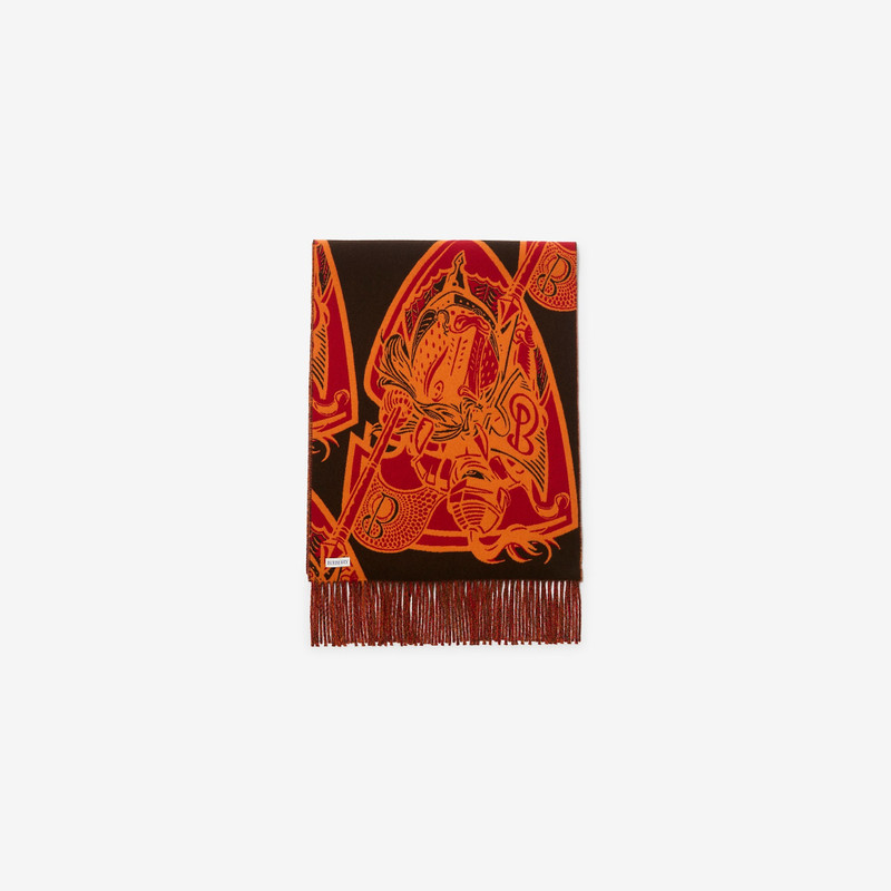 Charging Knight Wool Cashmere Scarf 4