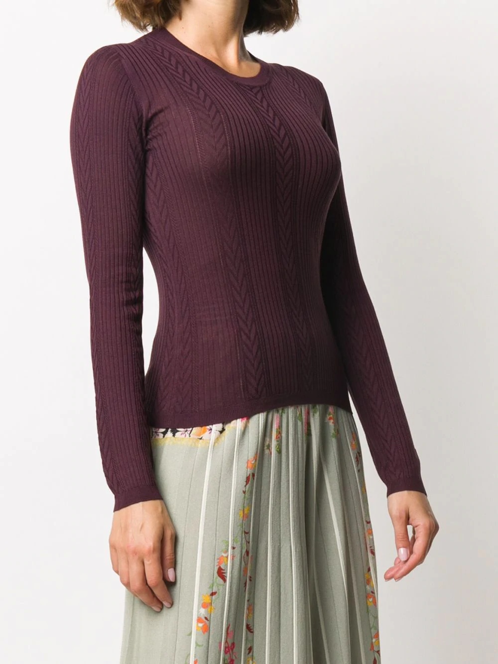 panelled fitted pullover - 3