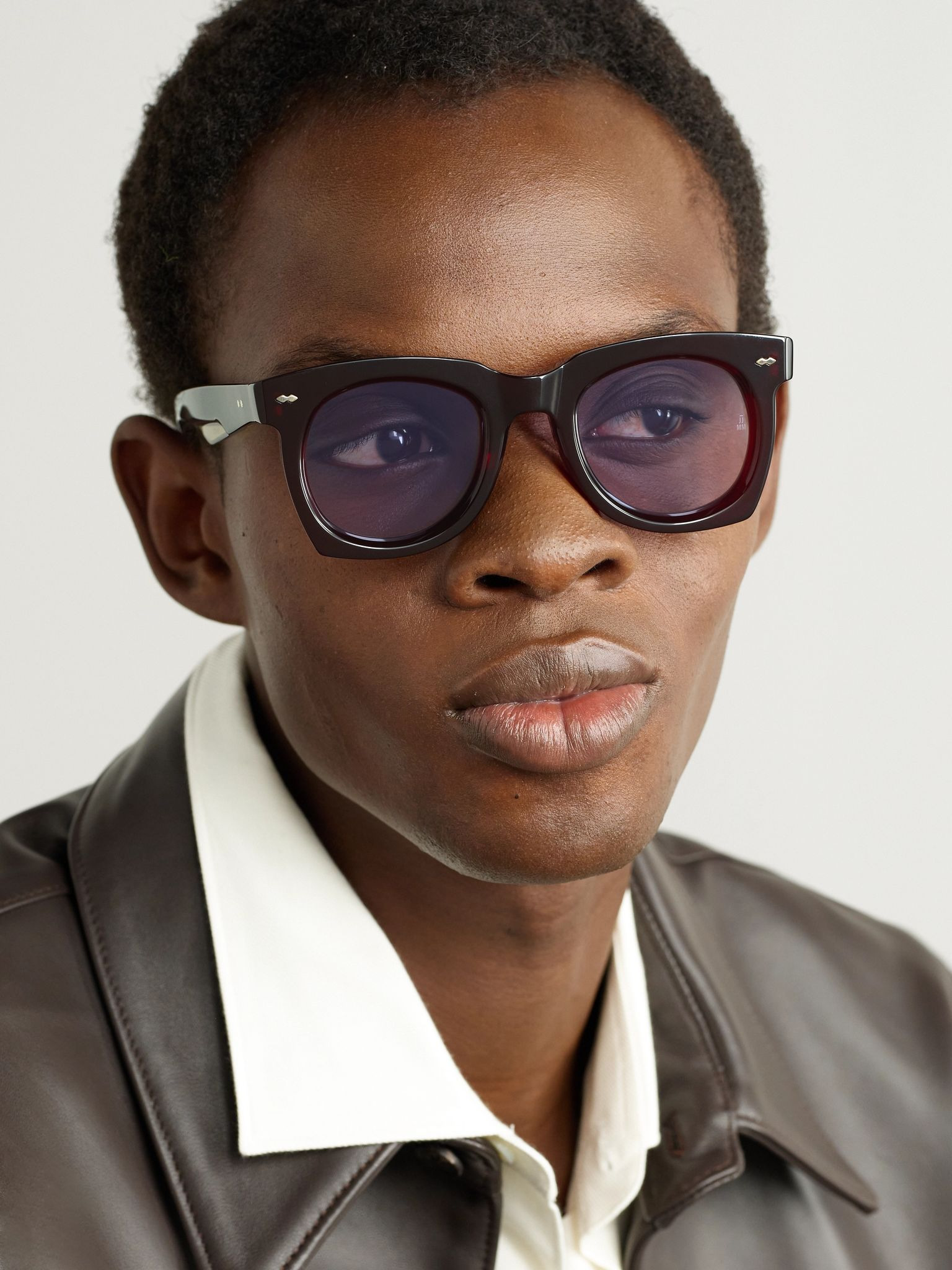 Ava Round-Frame Acetate Sunglasses Red - 2