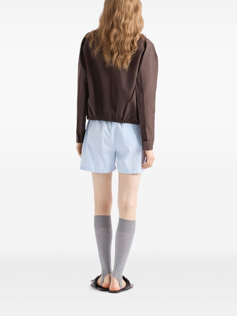 cotton-poplin shorts - 3