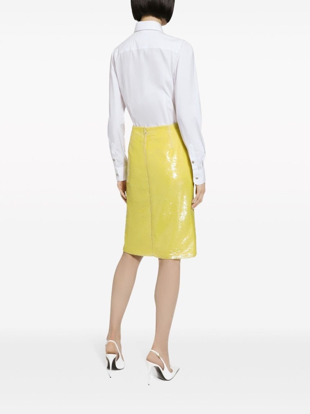 sequin-embellished pencil skirt - 3