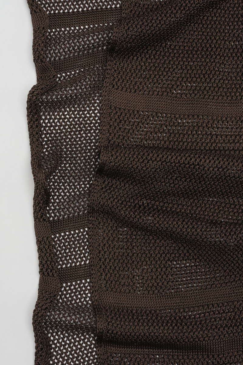 Our Legacy Piano Scarf Chocolate Crooner Viscose outlook