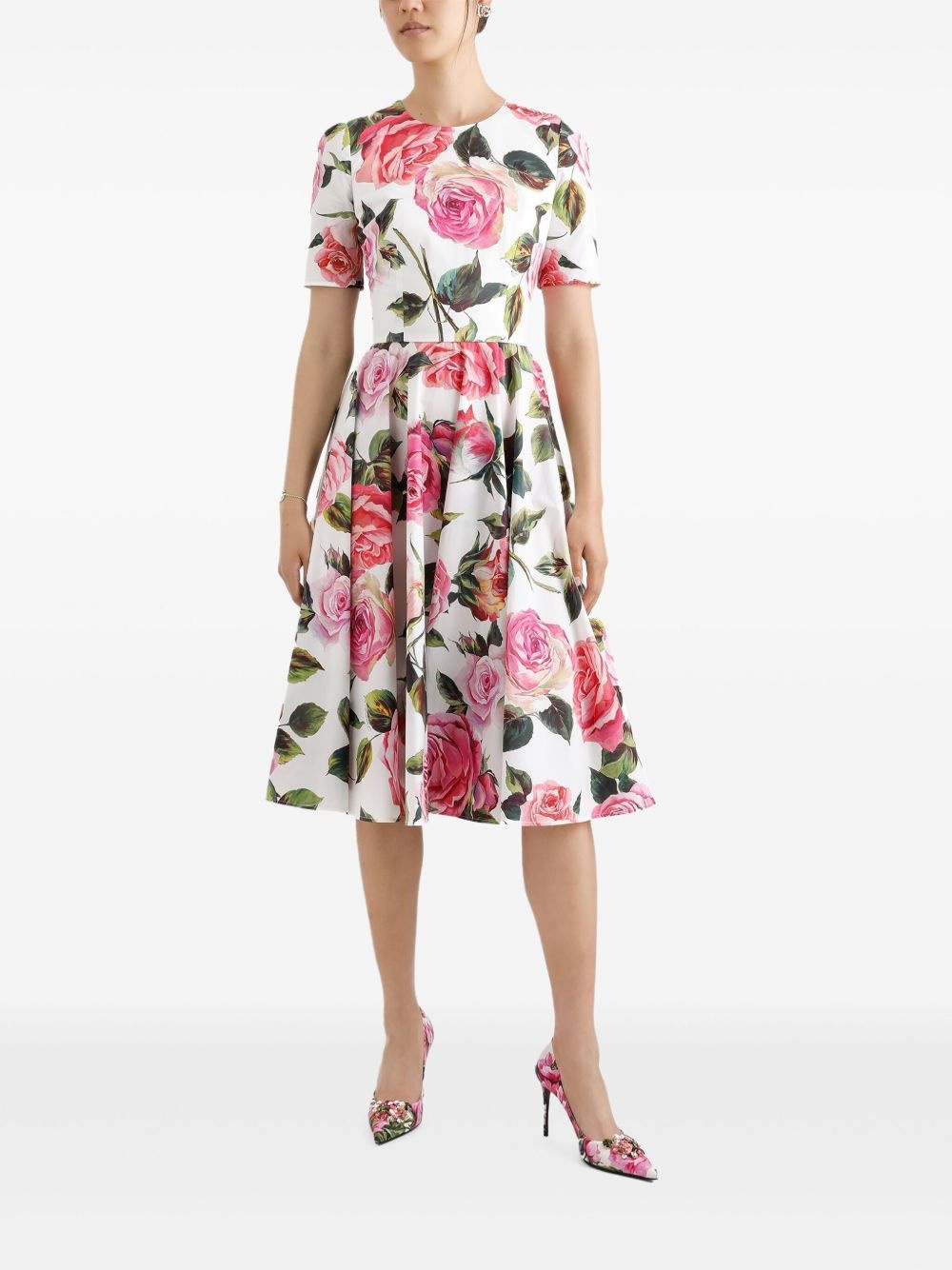 floral-print midi dress - 2