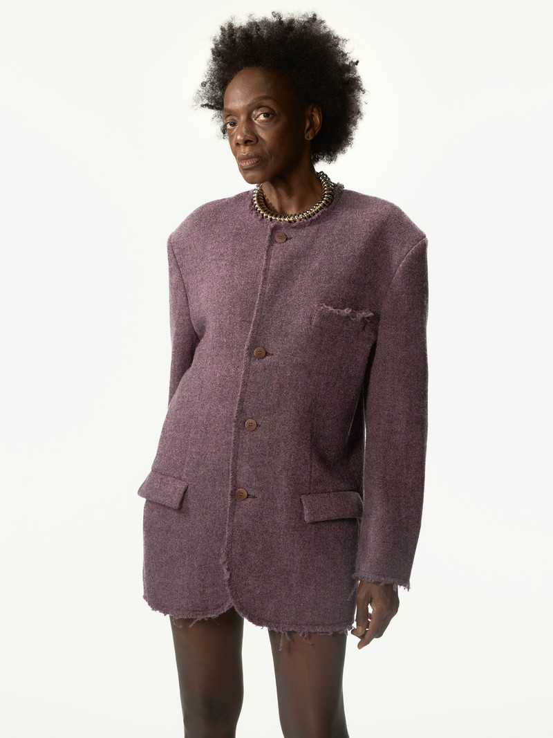 MAGLIANO Acid Tweed Roundneck Purple Mix outlook