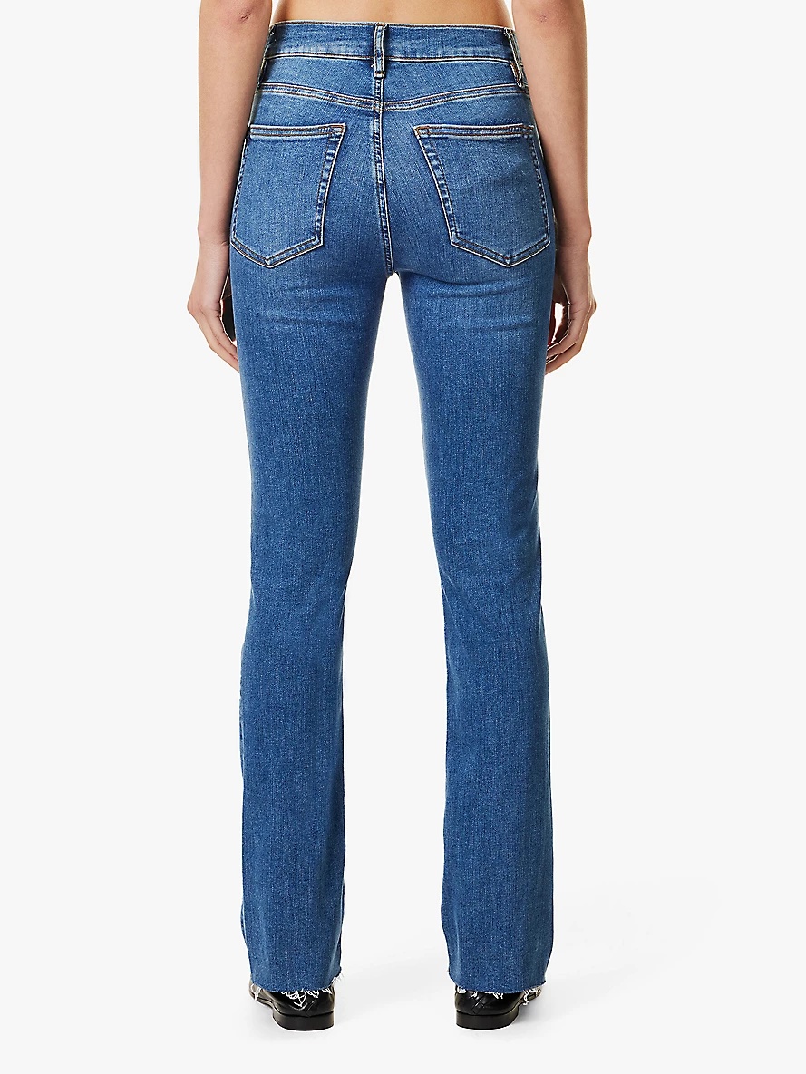 Le High Straight high-rise straight-leg stretch organic cotton-blend jeans - 4