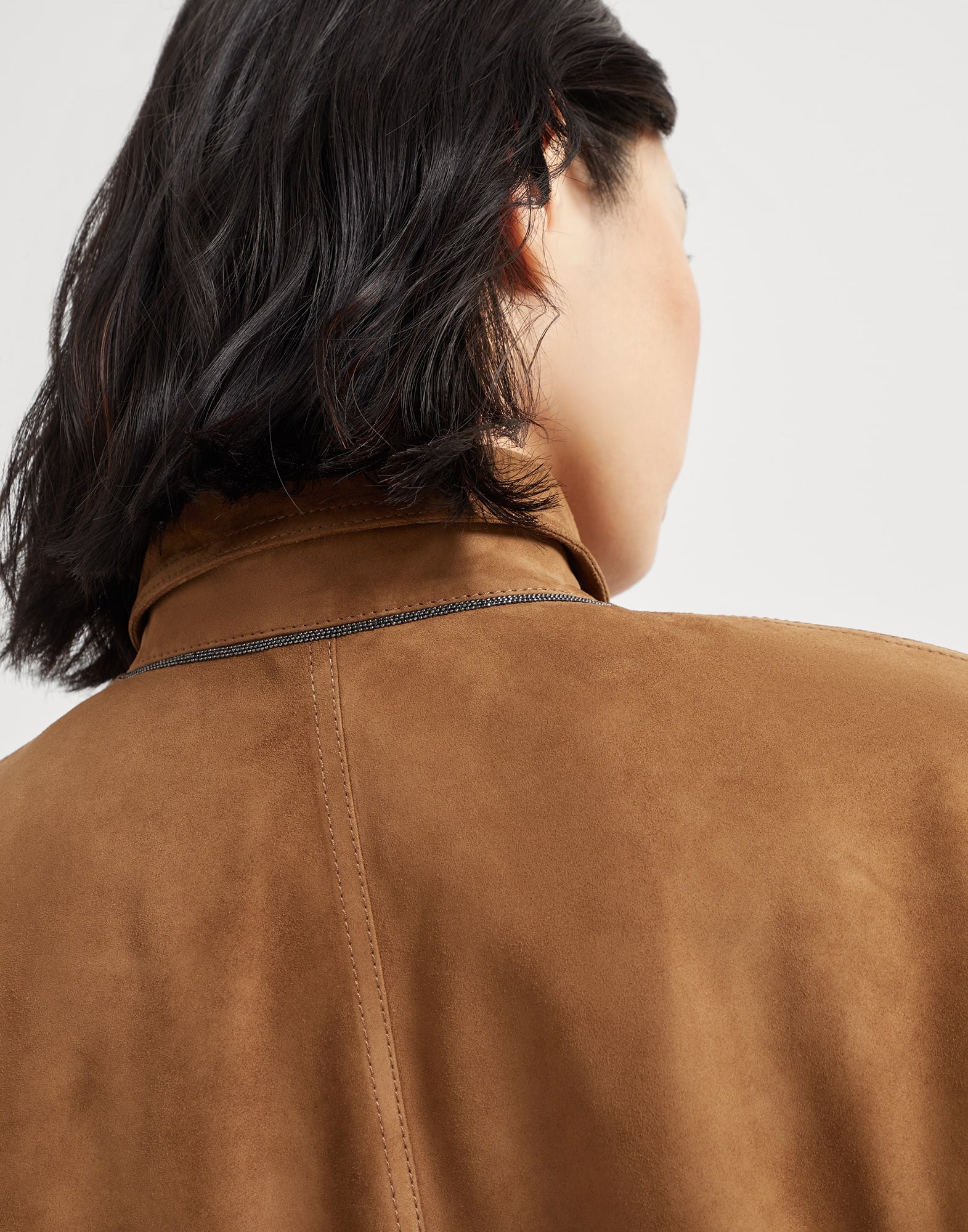 Suede shirt with monili - 3