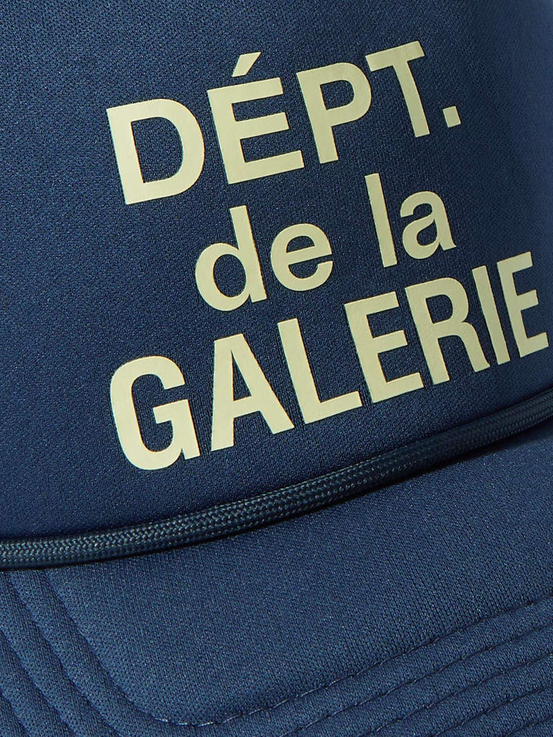 Logo-Print Canvas and Mesh Trucker Cap 4