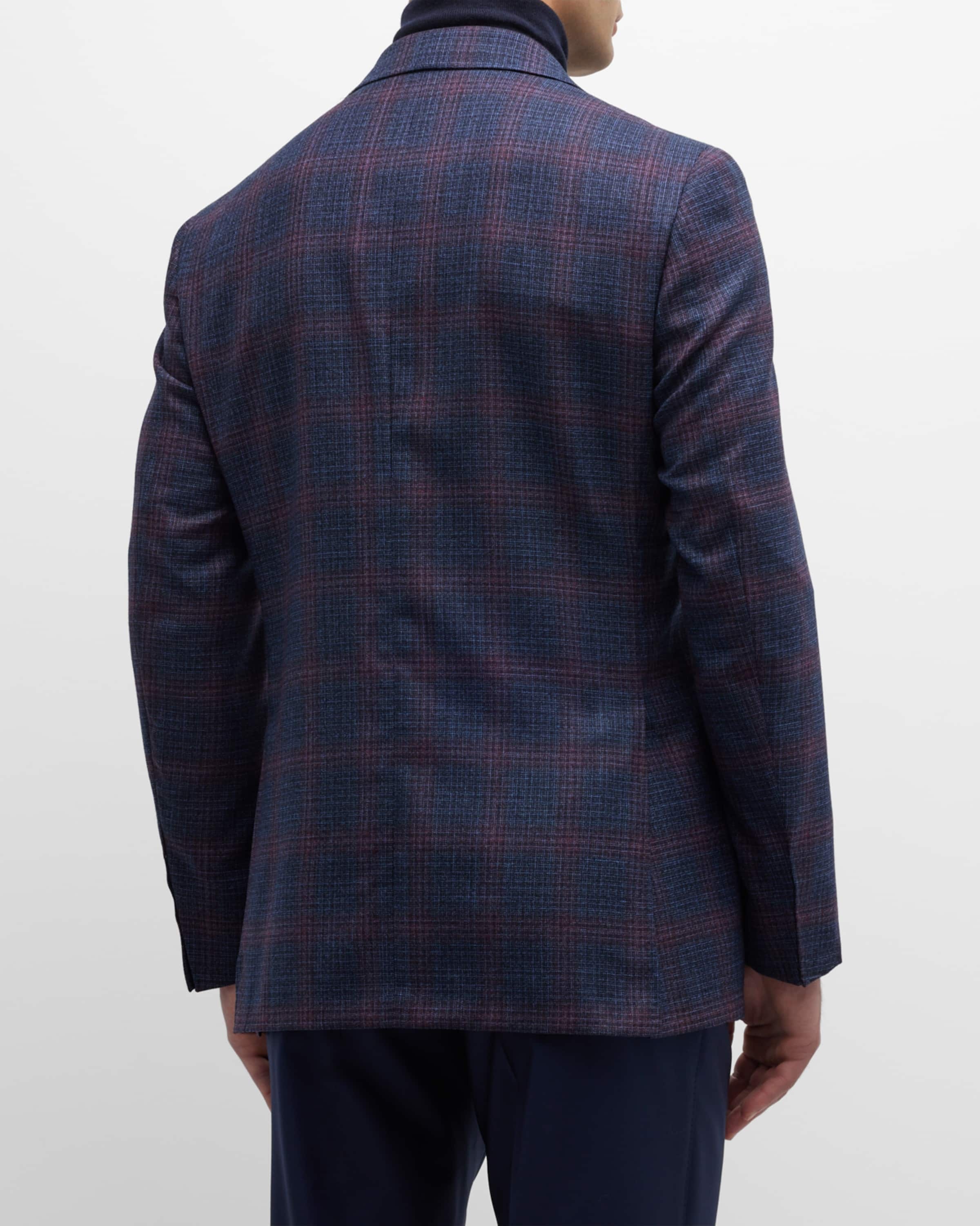 Men's Plaid Sport Jacket - 5