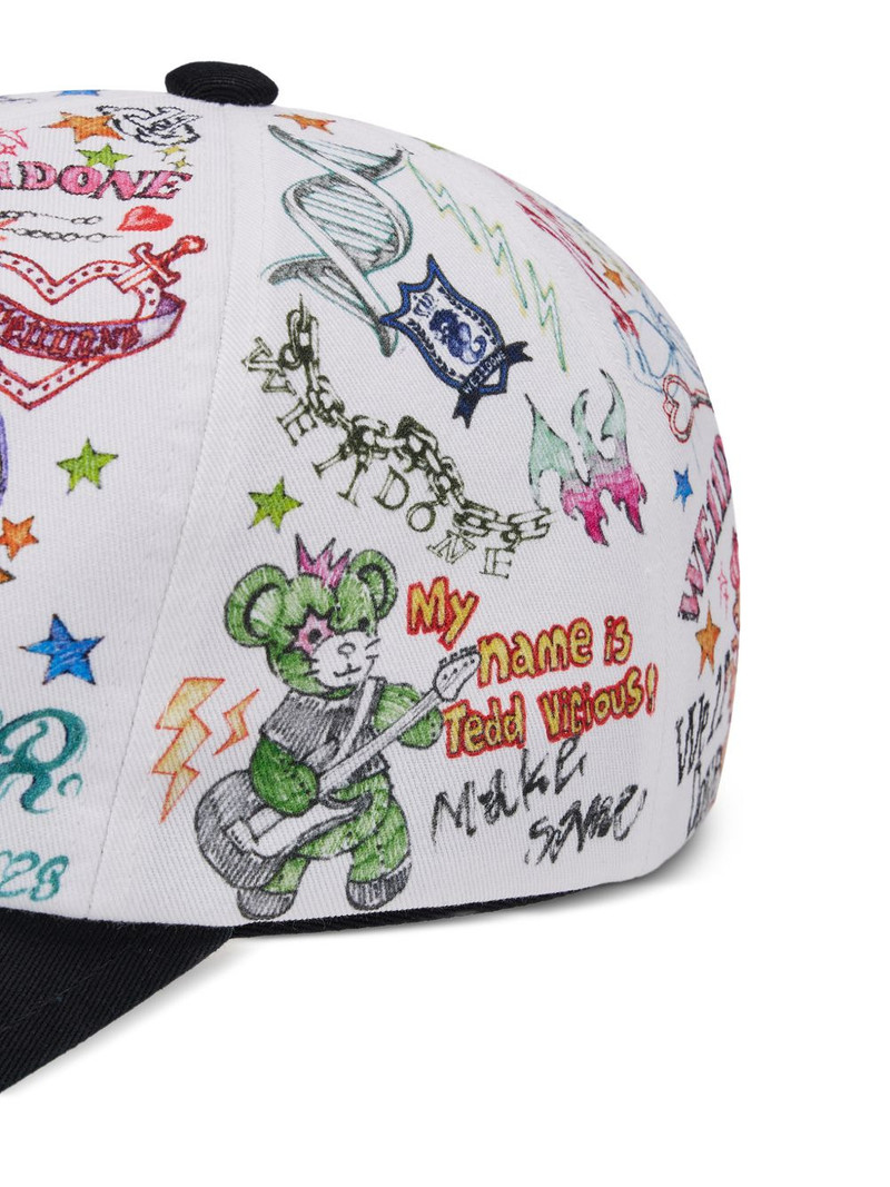 doodle-print baseball cap 5