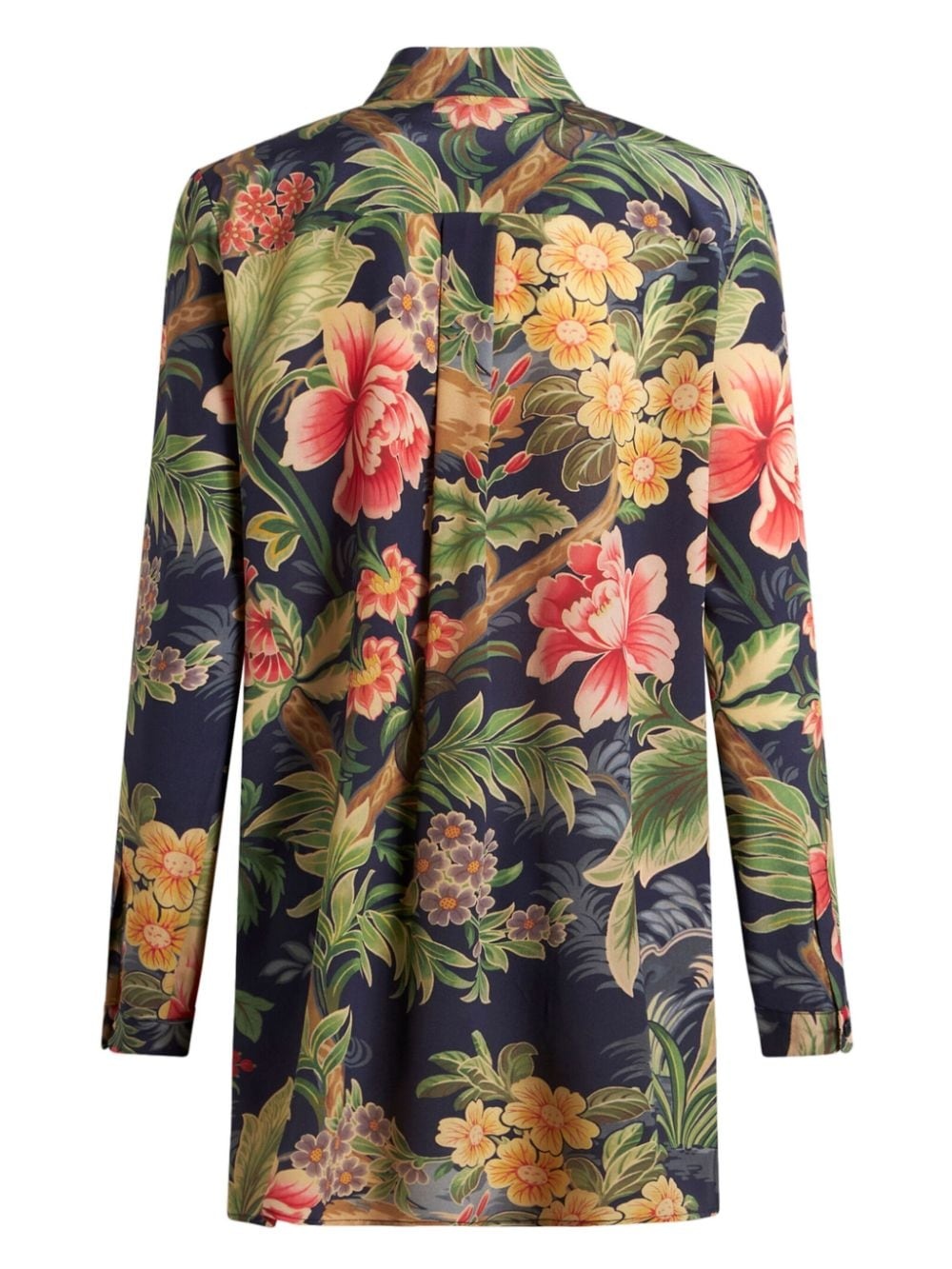 floral-print silk shirt - 6