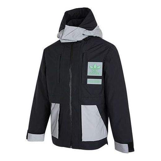 adidas originals Innov Fab Downj Casual Stay Warm Sports hooded down Jacket Black H66017 - 1