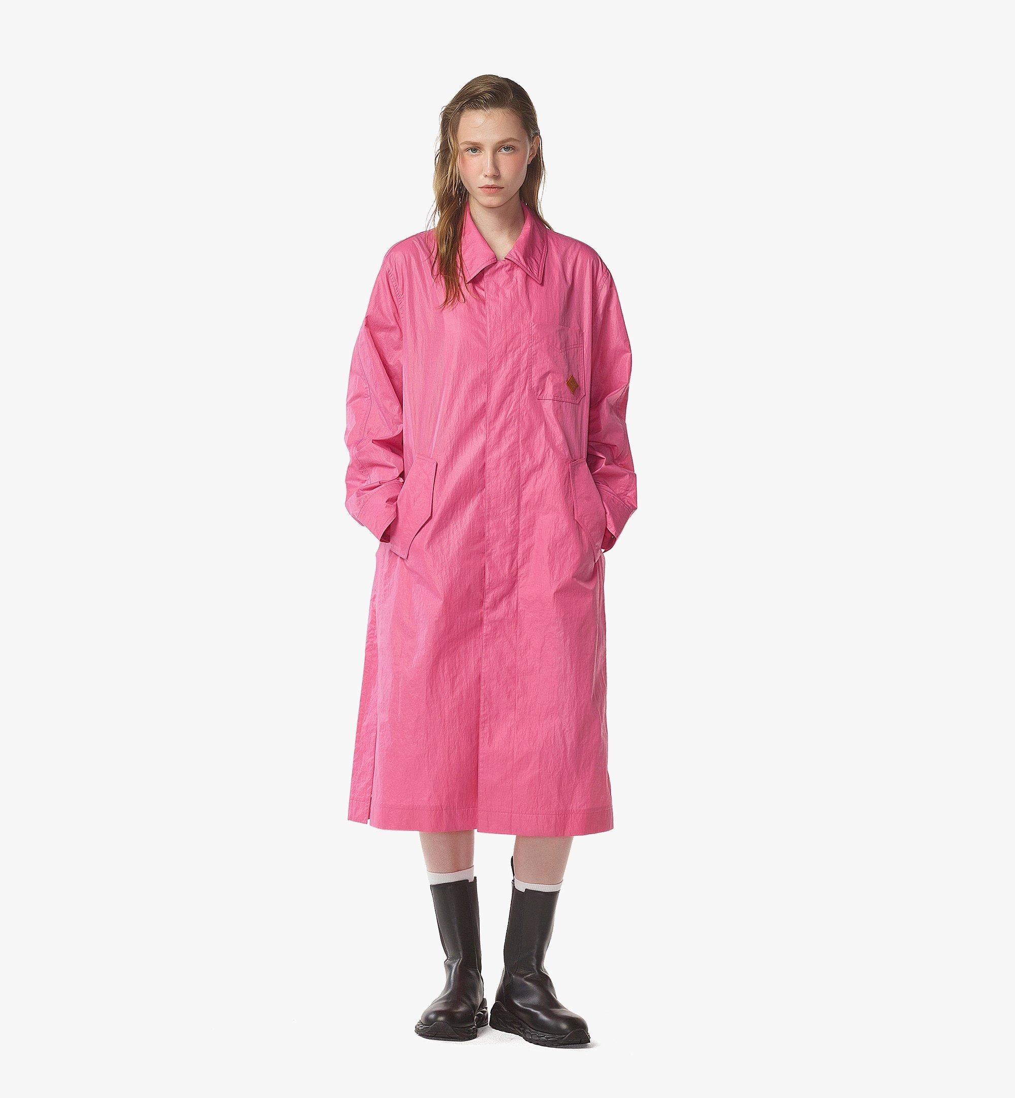 Oversized Coat in Crushed Nylon - 2