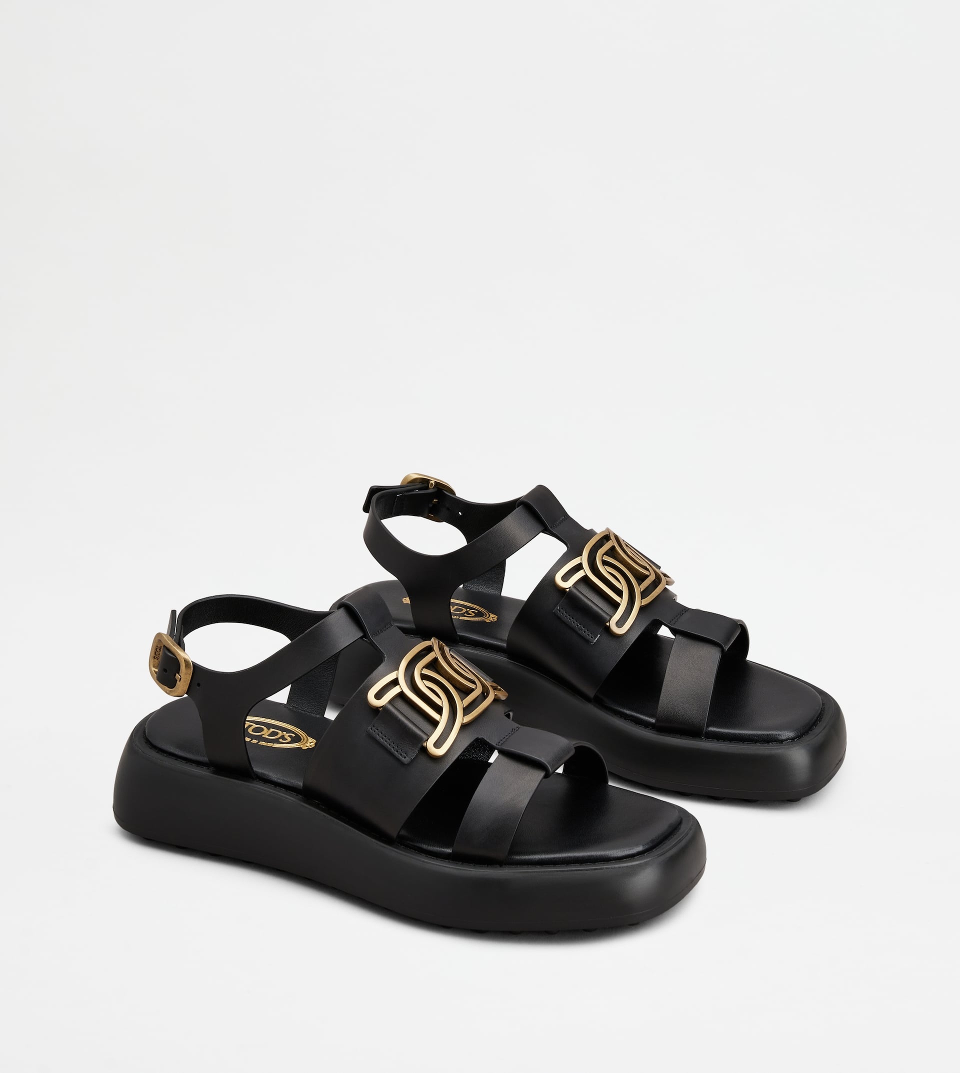 KATE SANDALS IN LEATHER - BLACK - 2