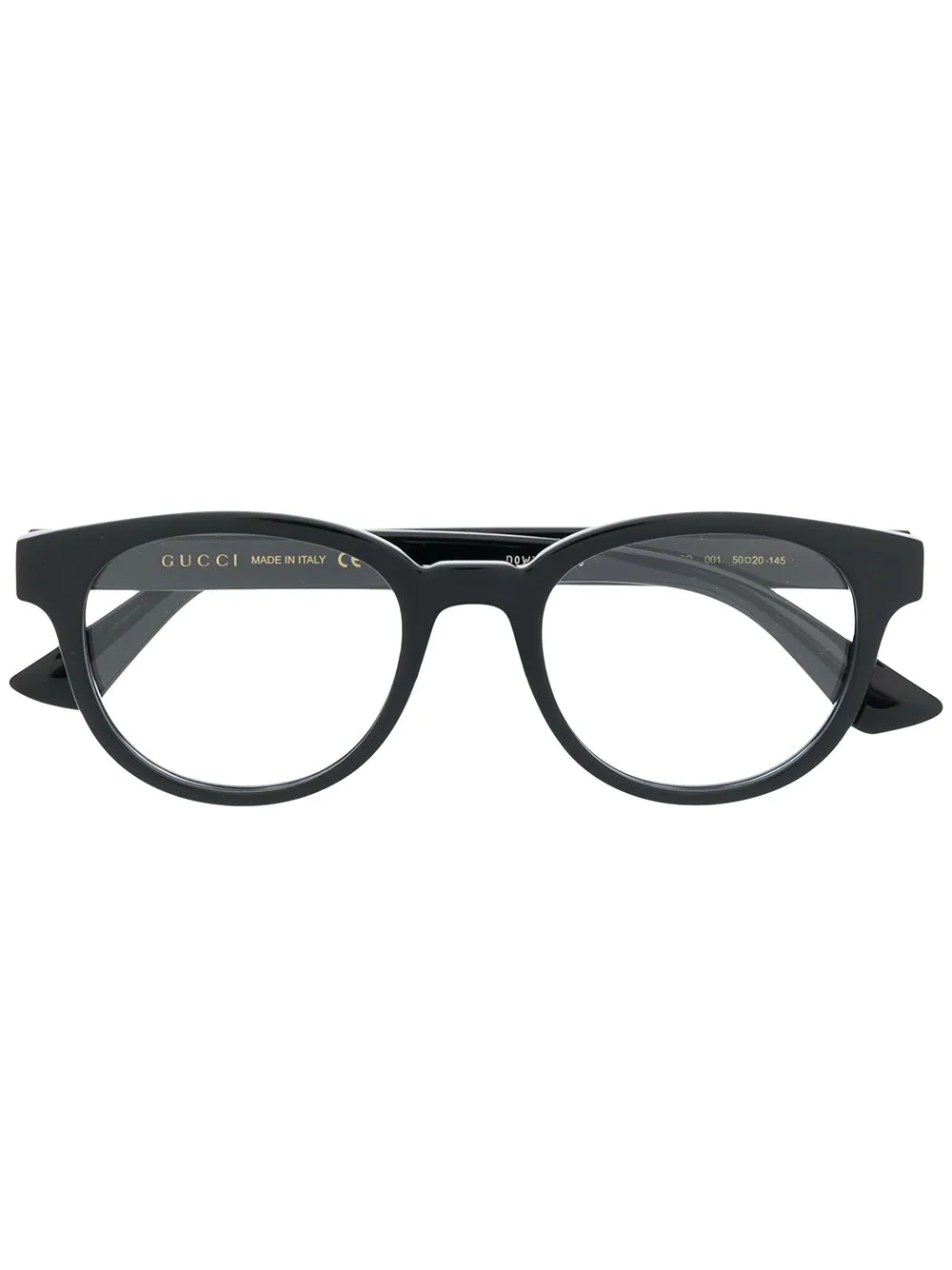logo plaque soft round-frame glasses - 1