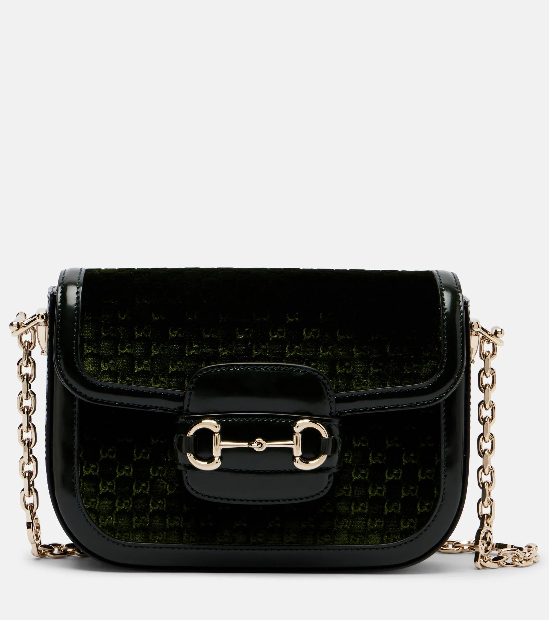 Gucci Horsebit 1955 Small velvet shoulder bag - 1