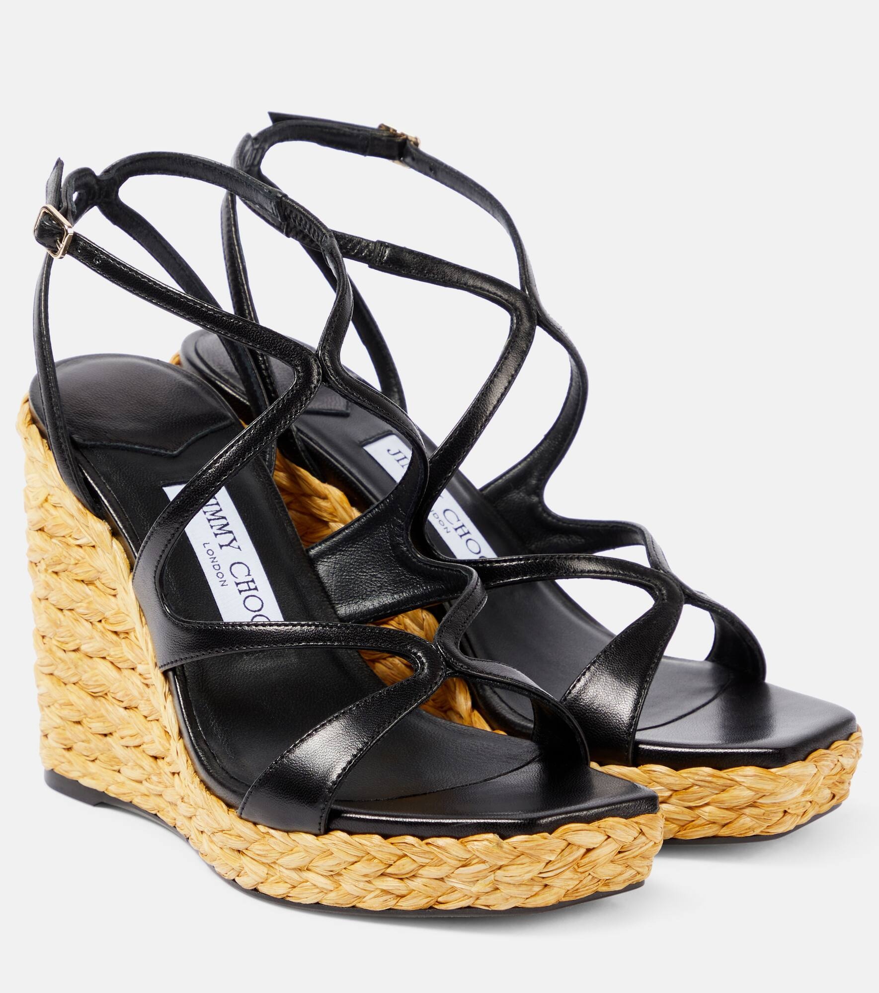 Ayla 110 leather espadrille wedges - 1