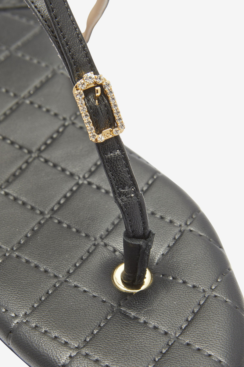 CRYSTAL-EMBELLISHED LEATHER SANDALS 5