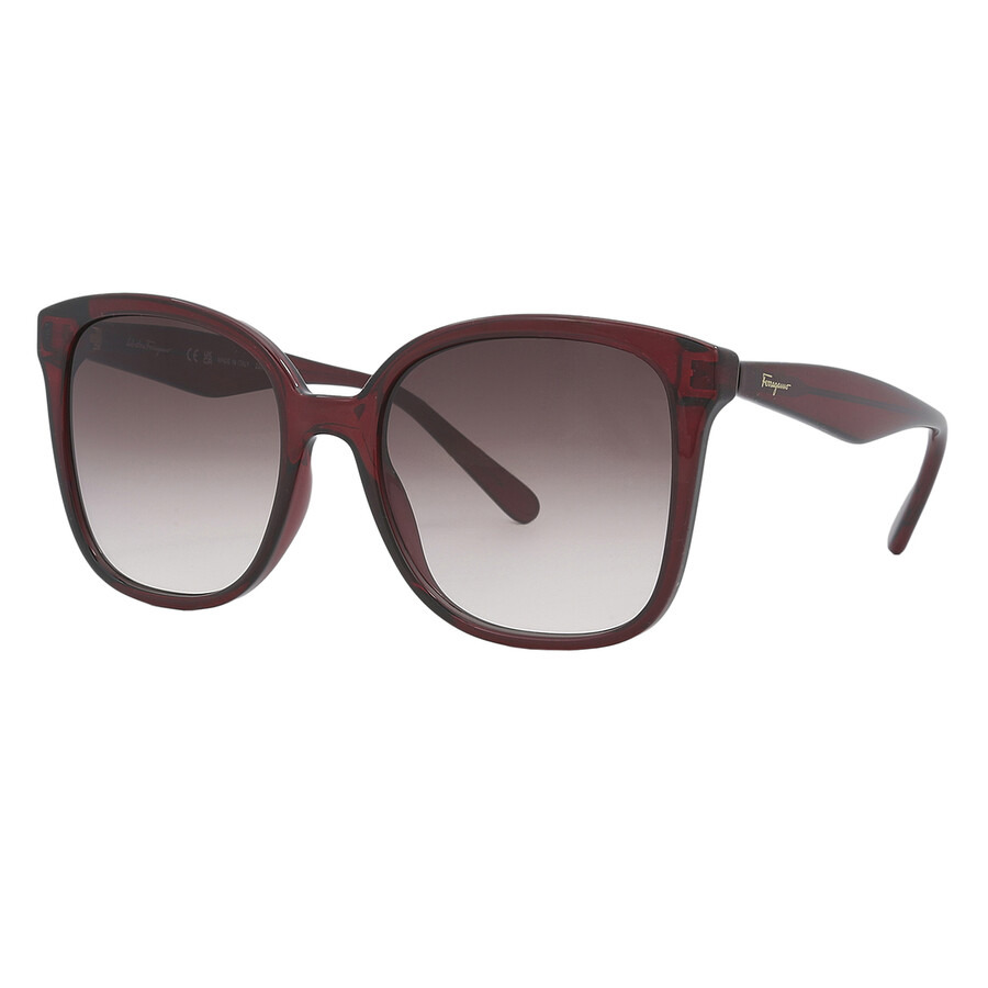 Salvatore Ferragamo Burgundy Gradient Square Ladies Sunglasses SF1072S 630 56 - 3