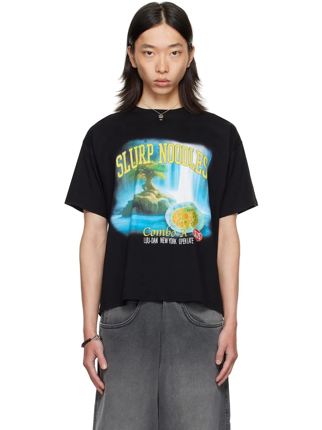 Black Slurp Noodles Box T-shirt - 1